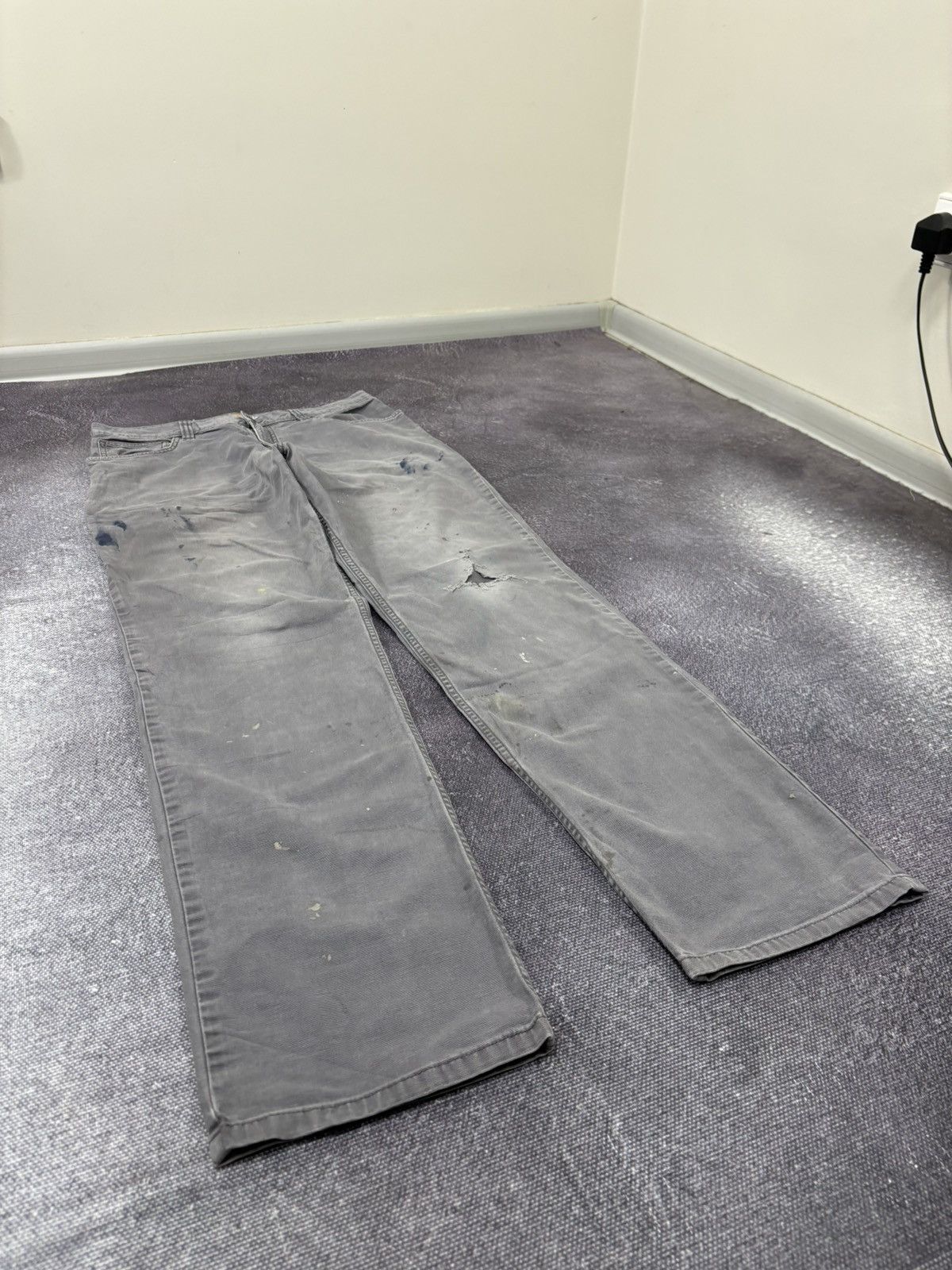 Carhartt Vintage Carhartt American Gray Y2K Work Hype Pants Jeans Size US 34 / EU 50 - 9 Thumbnail