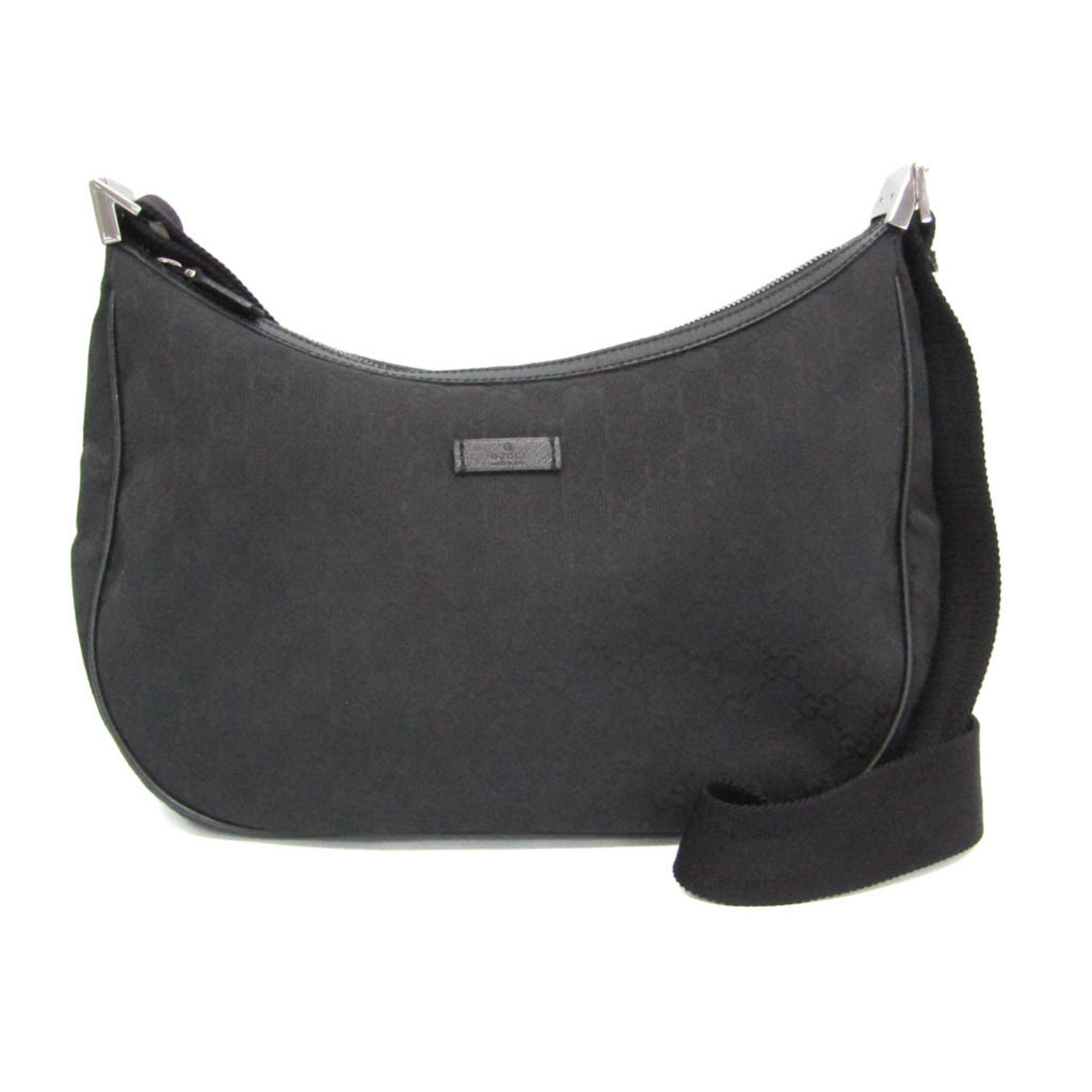 Gucci Gucci GG Canvas 122790 Women's GG Canvas,Leather Shoulder Bag Black Size ONE SIZE - 1 Thumbnail
