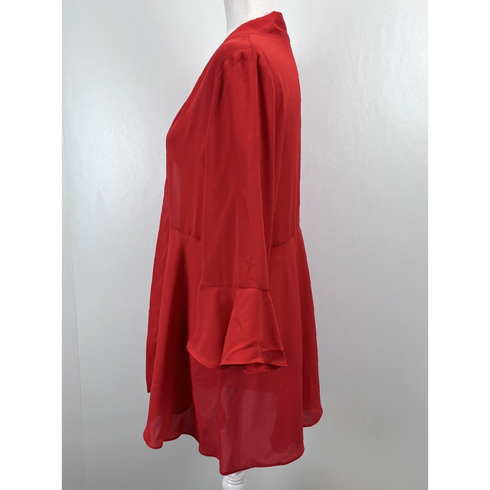 Soft Surroundings Soft Surroundings Lightweight Open Topper Jacket Sz L VGUC Flutter Sleeve Red Size L Regular Women Jacket Topper Red Lightweight Open Size L / US 10 / IT 46 - 2 Thumbnail