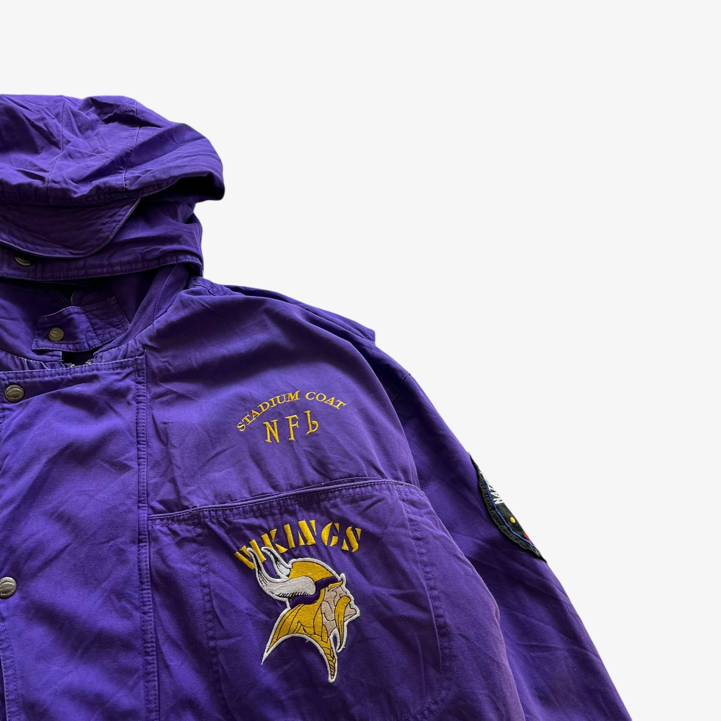 NFL Vintage 90s Minnesota Vikings NFL Members Club Stadium Coat Size US XL / EU 56 / 4 - 5 Thumbnail