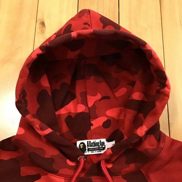 Bape BAPE Red camo Cutting college logo pullover hoodie APE Size US L / EU 52-54 / 3 - 4 Thumbnail