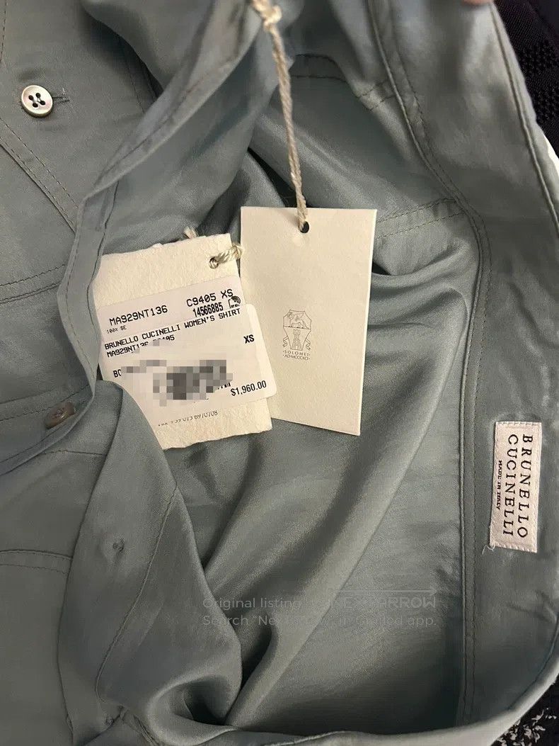 Brunello Cucinelli Brunello Cucinelli Silk Shirt, Can Be Used as Sun Protecti Size XS / US 0-2 / IT 36-38 - 3 Thumbnail