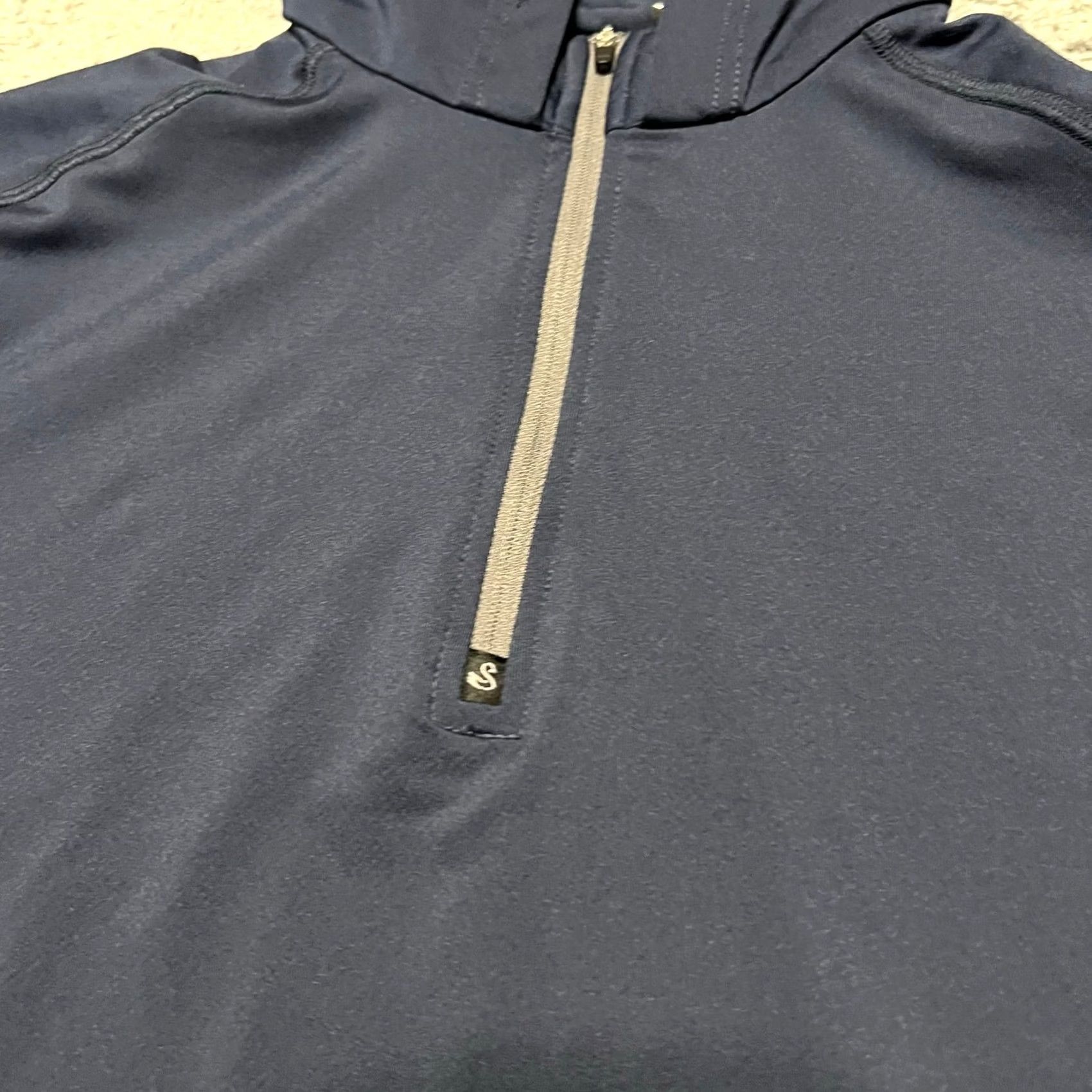 Vintage Swannies Shirt Hoodie Quarter Zip Golf Long Sleeve Performance Mens Medium Blue Regular Pullover Size US M / EU 48-50 / 2 - 2 Thumbnail