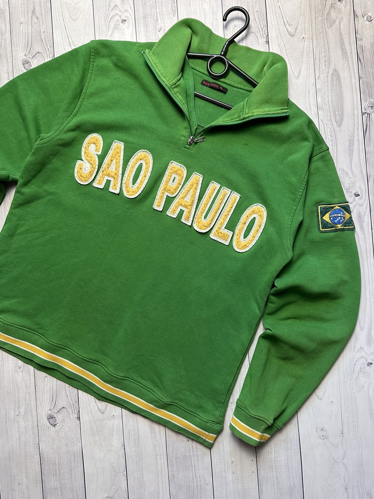 Vintage Vintage Sao Paolo soccer jacket green Brazil Brasil XL Size US XL / EU 56 / 4 - 2 Thumbnail