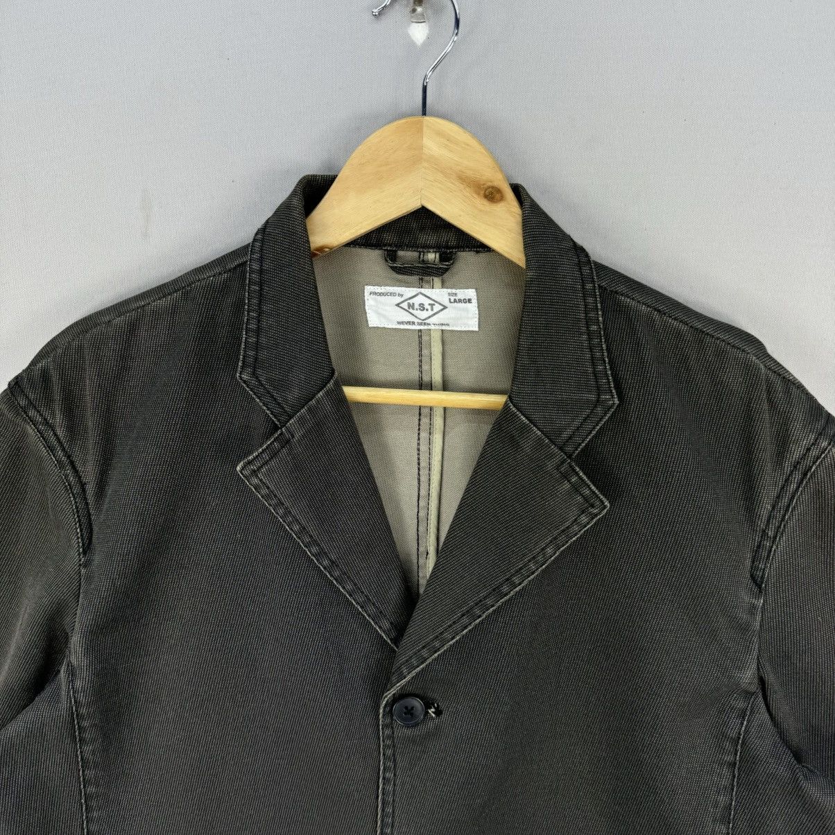 Japanese Brand N.S.T. Black Cotton Work Blazer Size US M / EU 48-50 / 2 - 7 Thumbnail