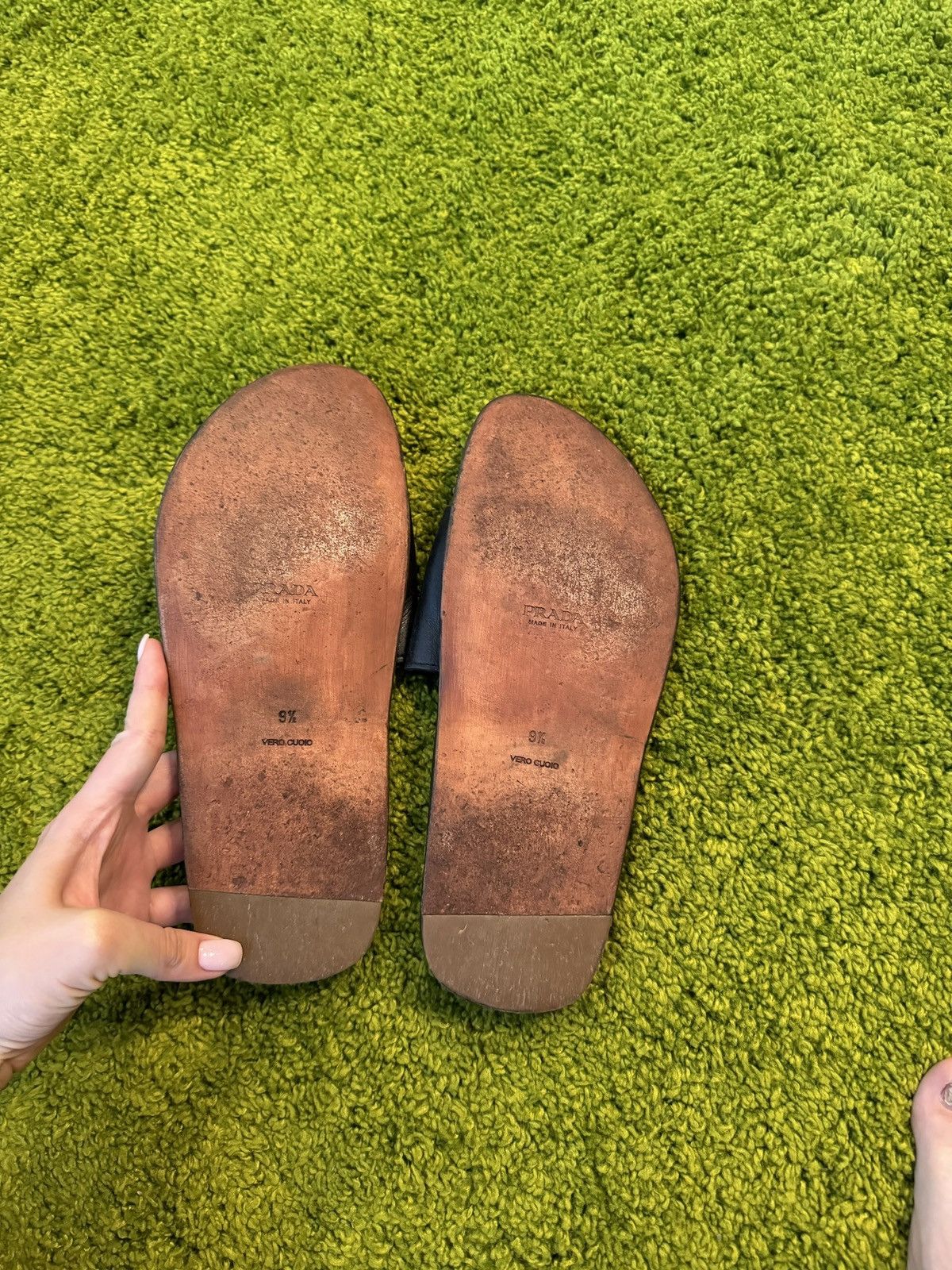 Prada Prada avant garde leather sandals flip flops Size US 9.5 / EU 42-43 - 6 Thumbnail