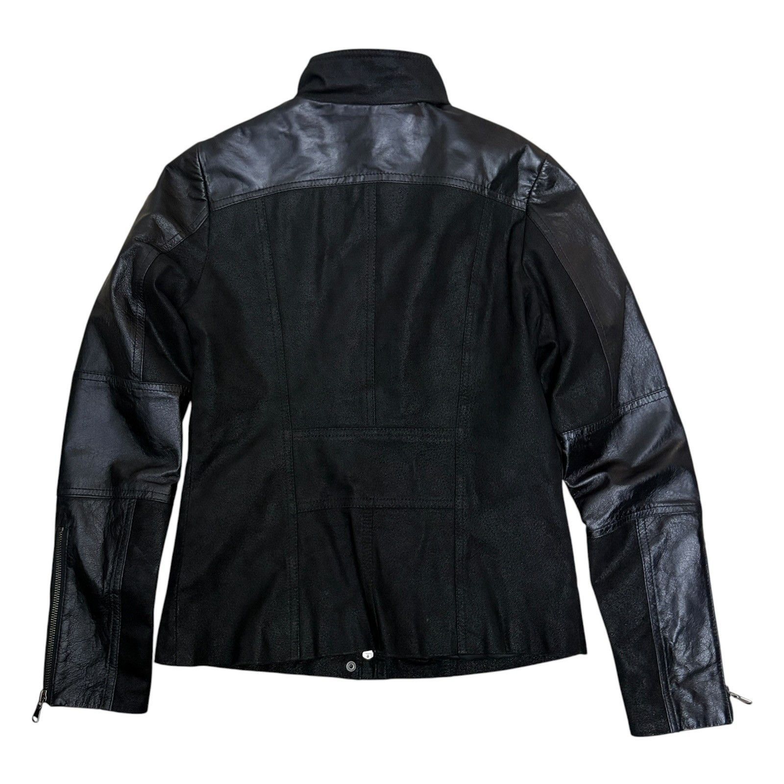 Danier DANIER LEATHER Jacket Designer Black Casual Coat Womens 2XS Size XXS / US 00 / IT 34 - 2 Thumbnail