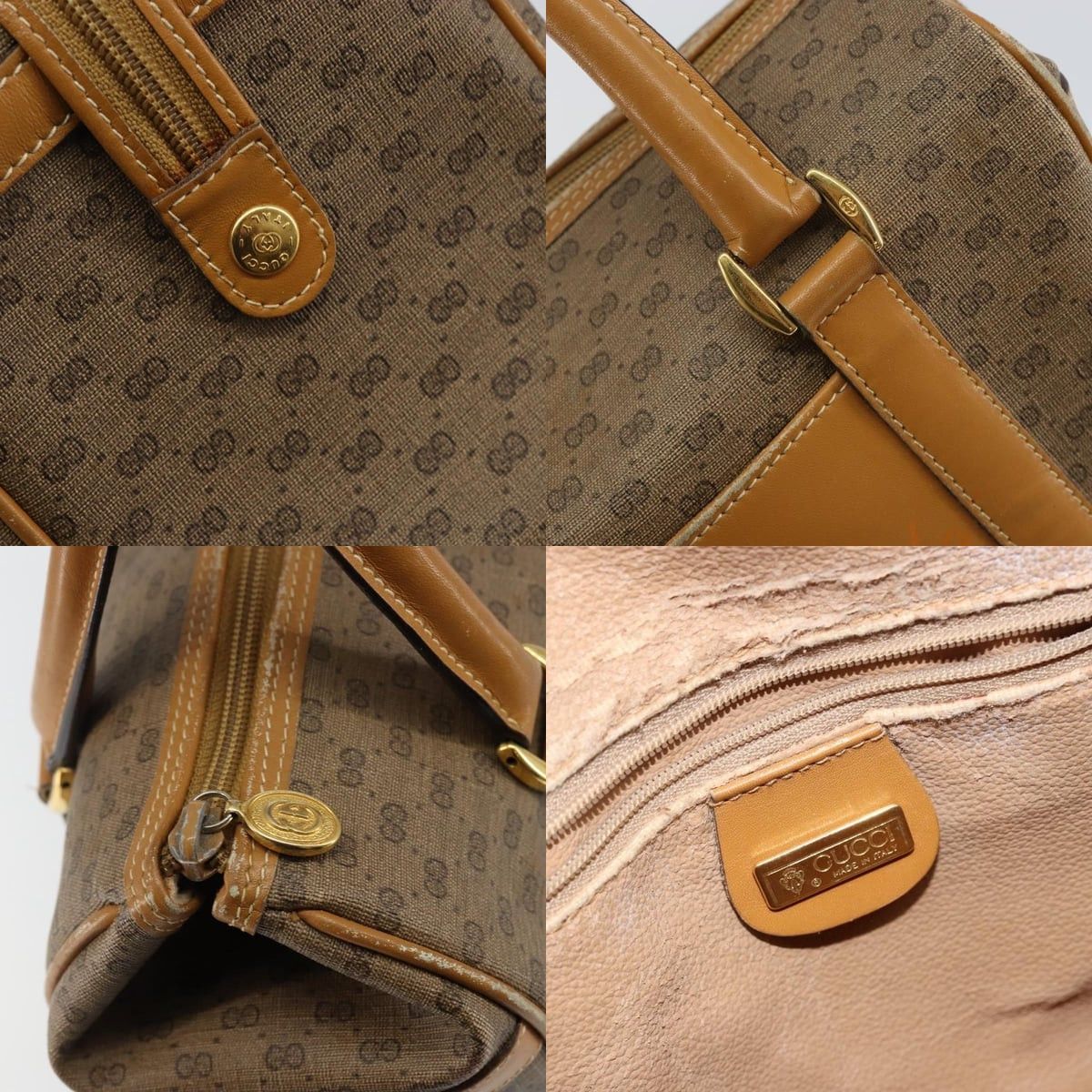 Gucci GUCCI Micro GG Supreme Hand Bag Pvc Beige Gold 000 39 000 39 Size ONE SIZE - 11 Thumbnail