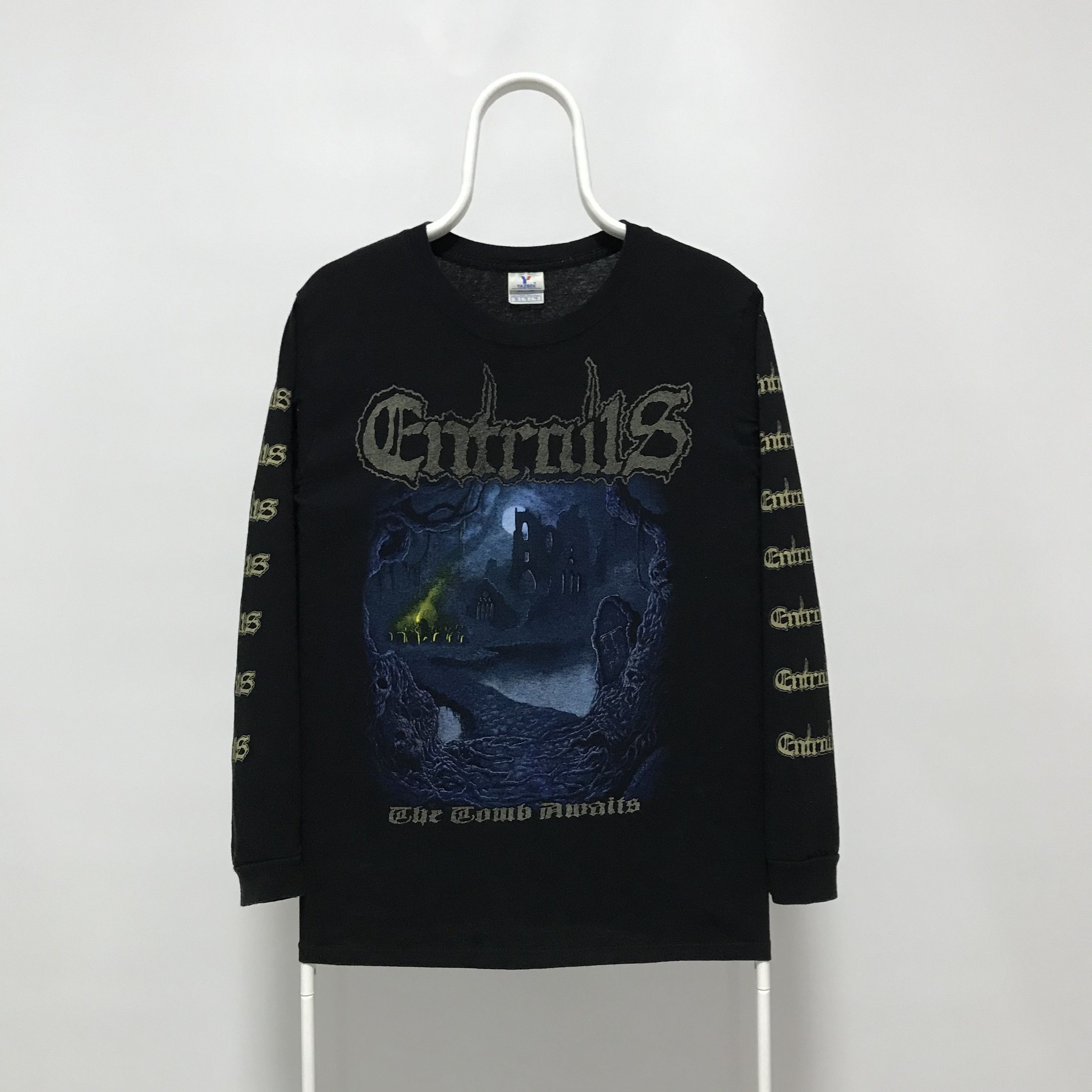 Band Tees ENTRAILS Vintage Long Sleeve T-Shirt 90s Slayer Metallica Size US S / EU 44-46 / 1 - 1 Thumbnail