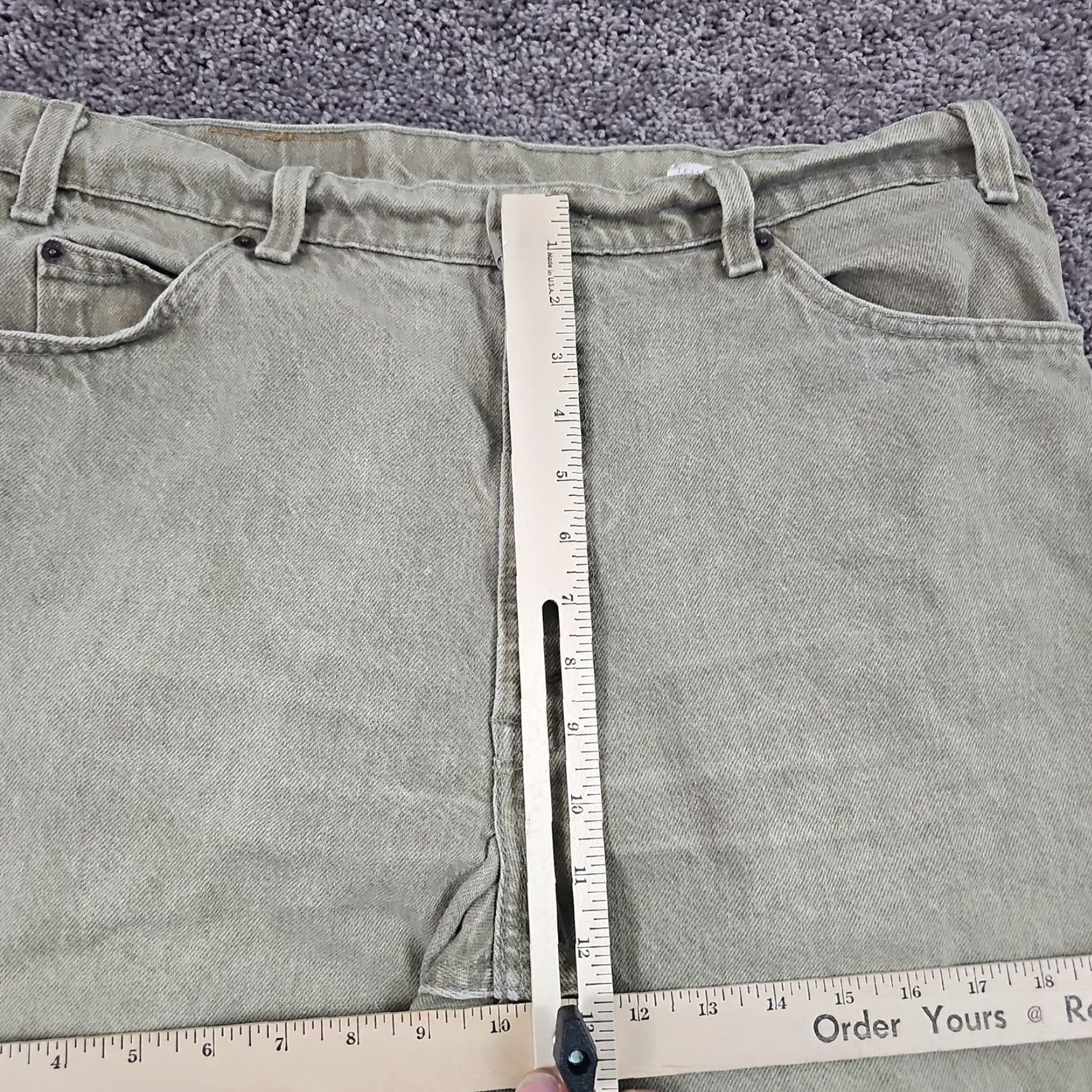 Levi's VINTAGE Levi's 550 Jeans Mens 38 Green Tapered Relaxed Orange Tab Denim 90s USA Size US 34 / EU 50 - 7 Thumbnail
