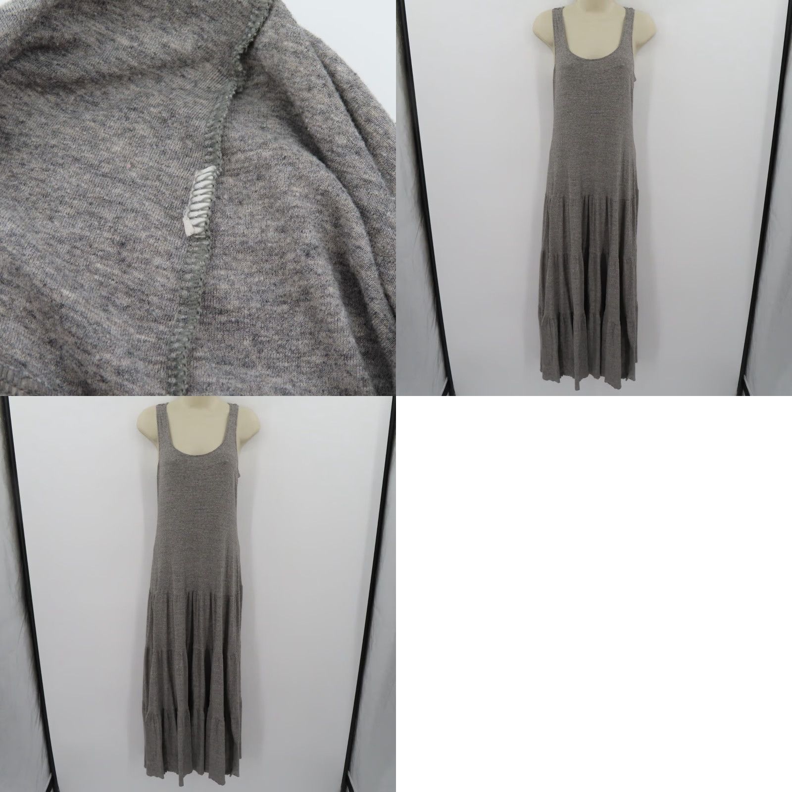 Vintage Cabi Women Small Solid Heathered Gray Scoop Neck Sleeveless Maxi Dress Sundress - Maxi, Sundress, Gray, S, Women, Casual, Machine Washable Size S / US 4 / IT 40 - 8 Thumbnail