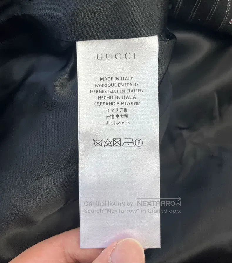 Gucci Gucci Black bullet screen logo waist slim suit windbreaker Size S / US 4 / IT 40 - 5 Thumbnail