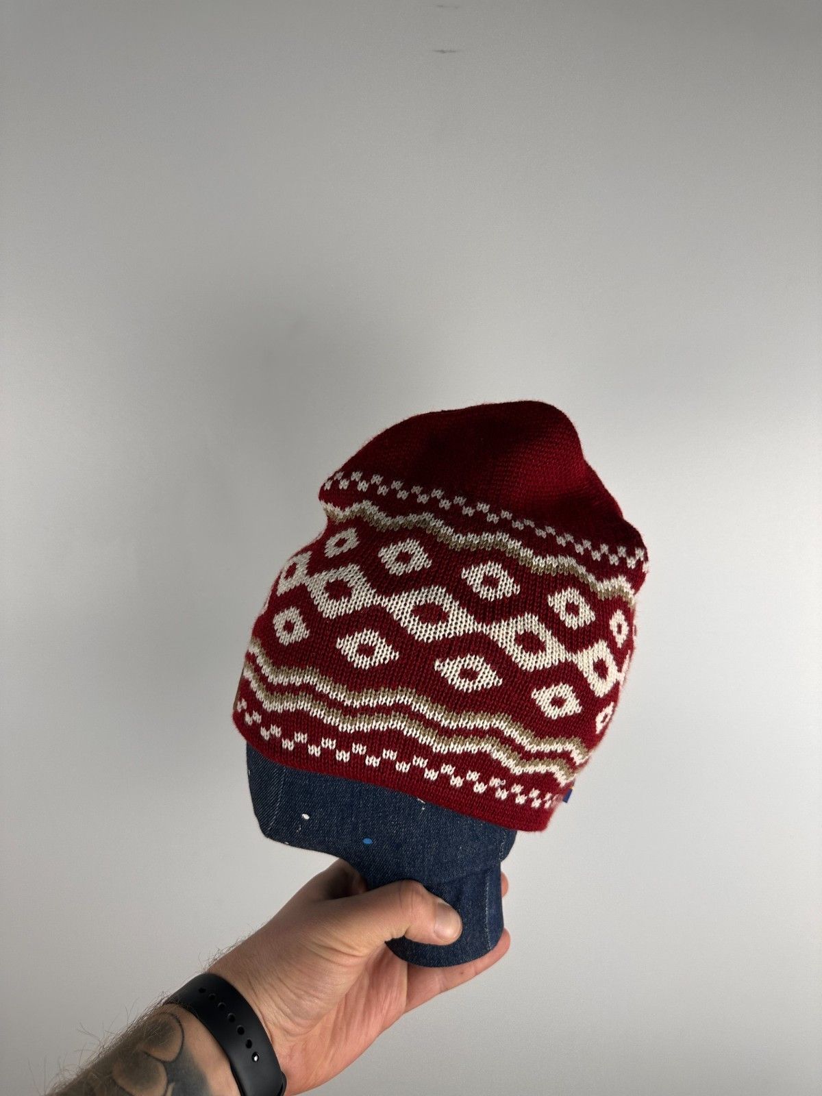 Fjallraven Fjällräven Tärnaby Hat Wool Unisex Red White One Size Size ONE SIZE - 2 Thumbnail