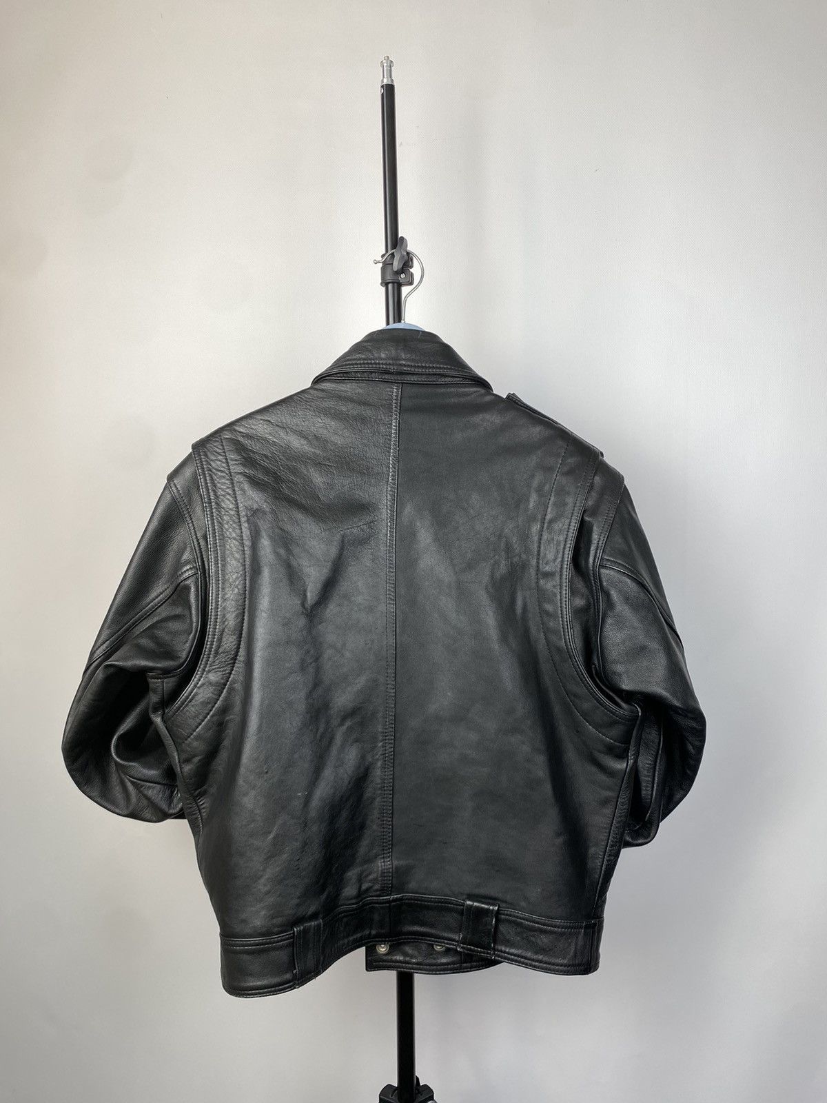Leather × Vintage Vintage Genuine Leather MOTO Bomber Jacket Rock Punk Size US S / EU 44-46 / 1 - 12 Thumbnail