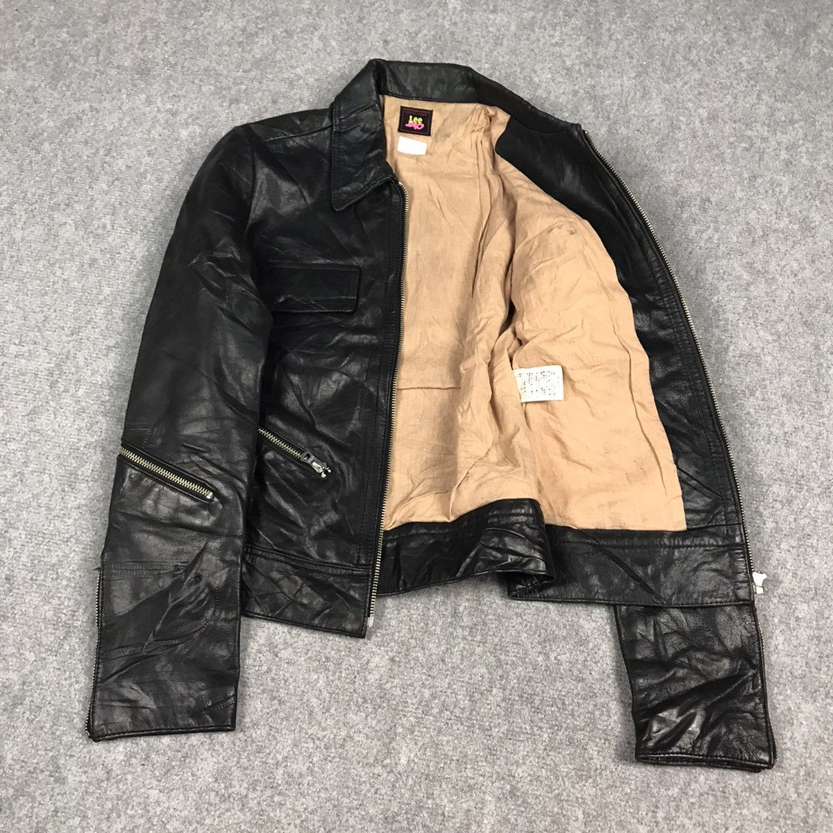 Japanese Brand × Lee LEE MULTI ZIPPER PUNK GOTHIC STYLE LEATHER JACKET Size S / US 4 / IT 40 - 10 Thumbnail