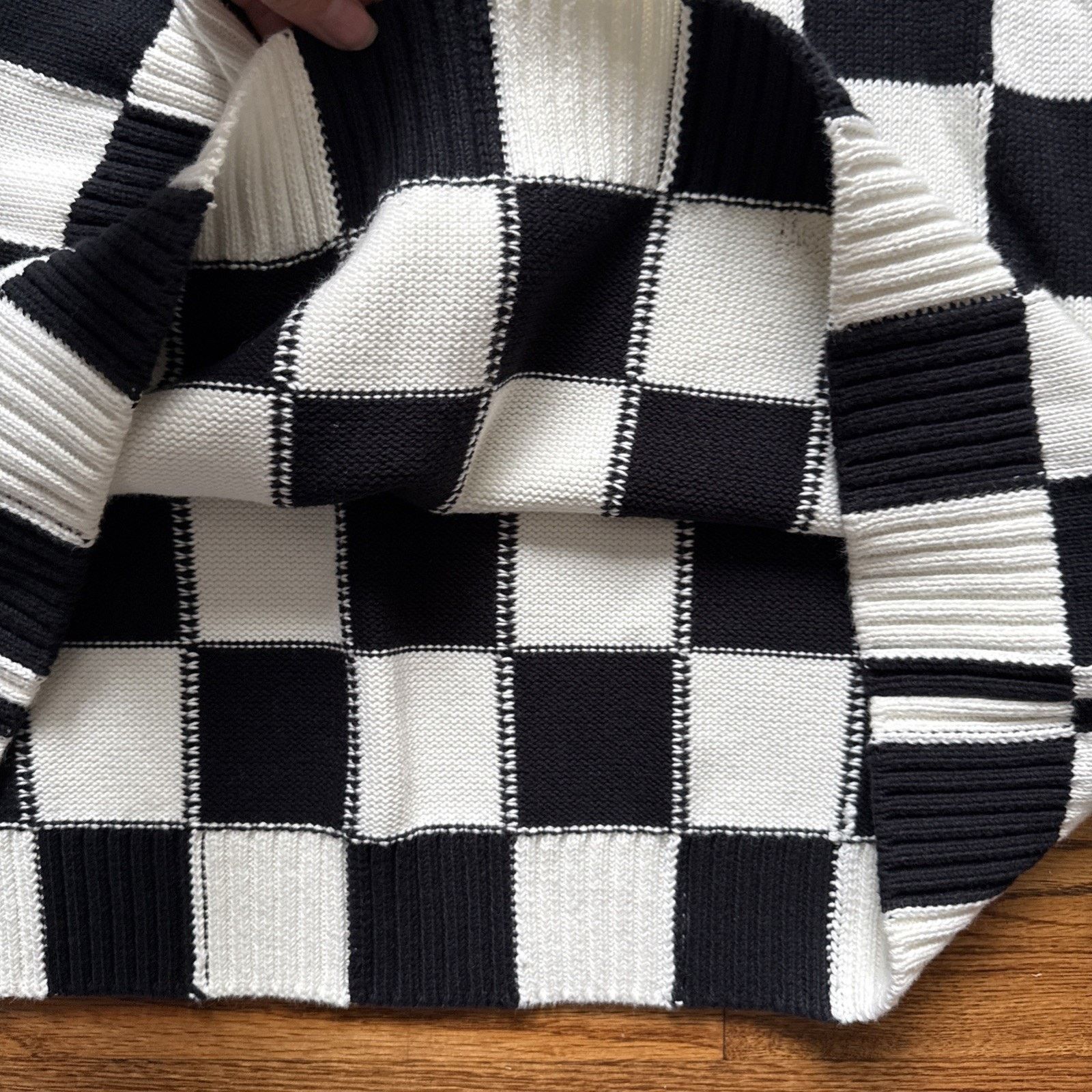 Kenzo Kenzo Black & White Check Sweater Size XL Size US XL / EU 56 / 4 - 7 Thumbnail