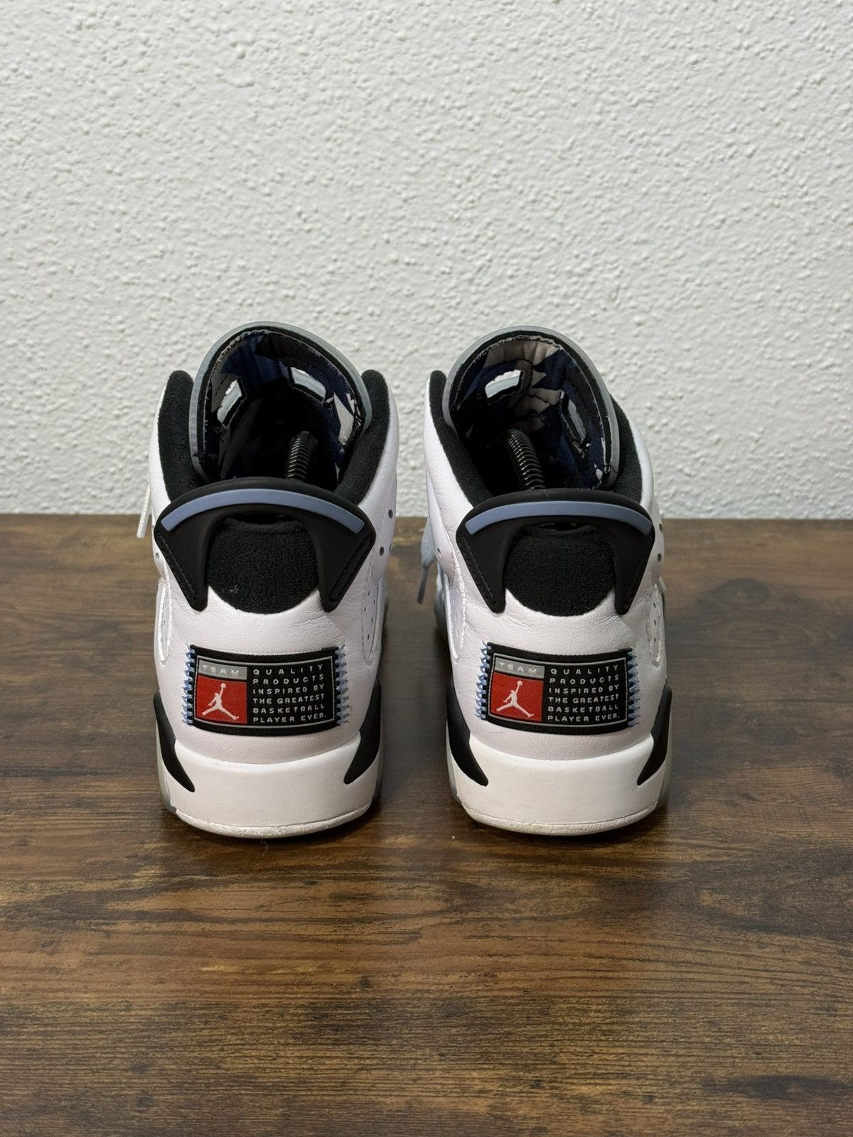 Jordan Brand × Nike ordan 6 Retro UNC White size 6.5Y women’s 8.5 Size US 8.5 / IT 38.5 - 4 Thumbnail