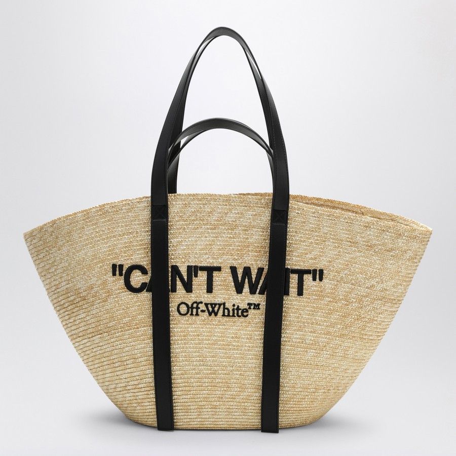 Off-White o1d2blof0924 Size: OS / Raffia Media Tote Bag Size ONE SIZE - 1 Thumbnail