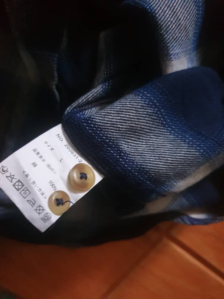 PPFM 💥Roshell checkered blue Japanese brand flannel shirt Size US M / EU 48-50 / 2 - 3 Thumbnail