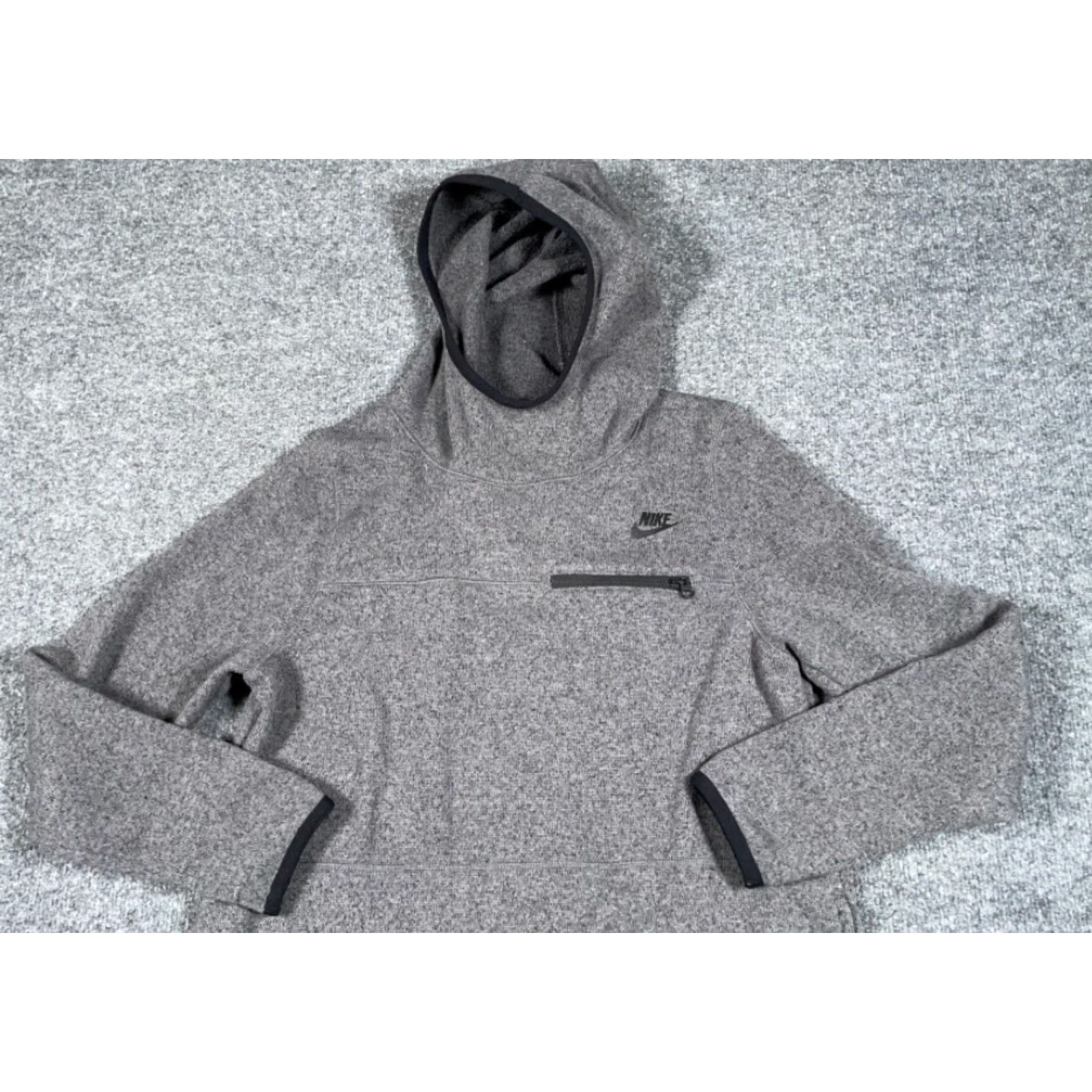 Nike Nike Hoodie Women's Medium Gray Funnel Neck Fleece Lightweight Zip Pocket Size M / US 6-8 / IT 42-44 - 8 Thumbnail