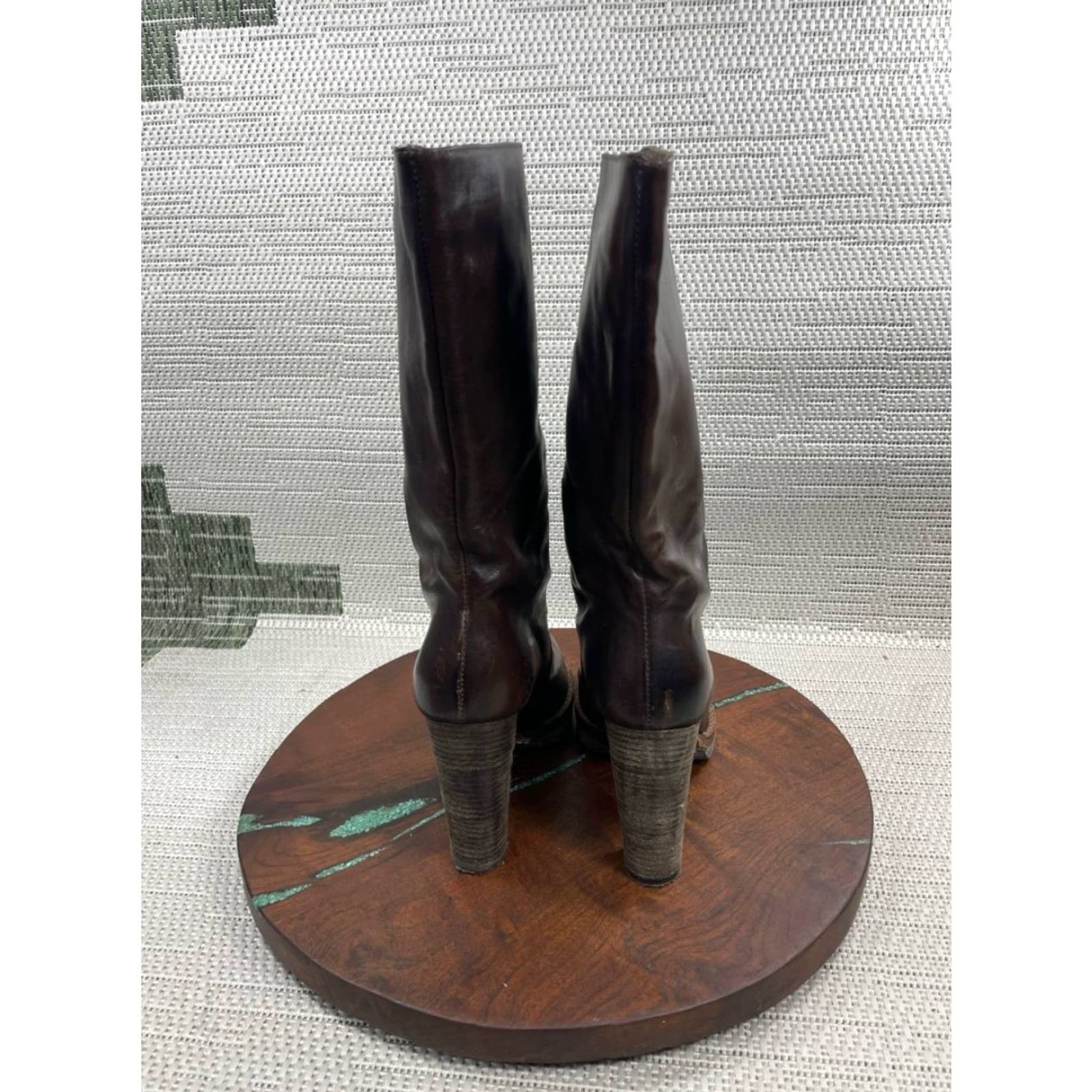 Brunello Cucinelli Brunello Cucinelli Boots Women Size 38.5 EU 8 US Brown Leather Block Heel Riding Size US 8 / IT 38 - 6 Thumbnail