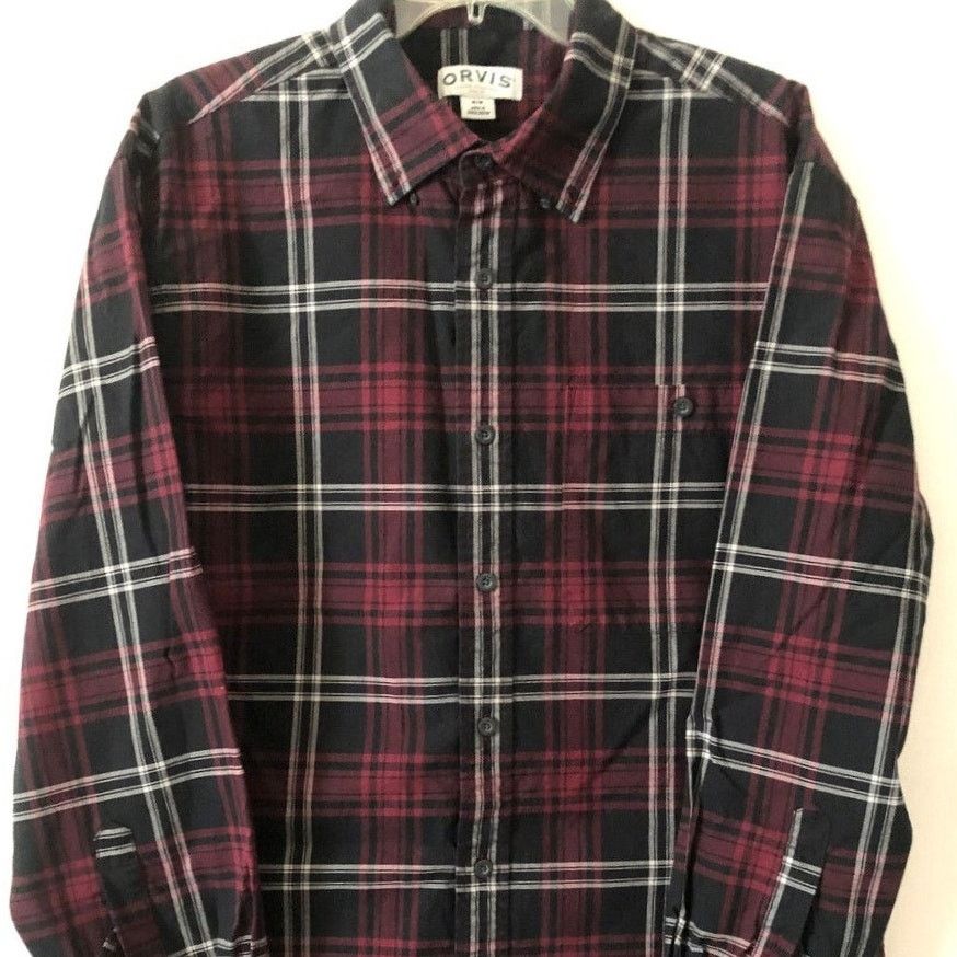 Orvis Orvis Plaid Cotton Flannel Button Up Long Sleeve Shirt L Size US L / EU 52-54 / 3 - 3 Thumbnail