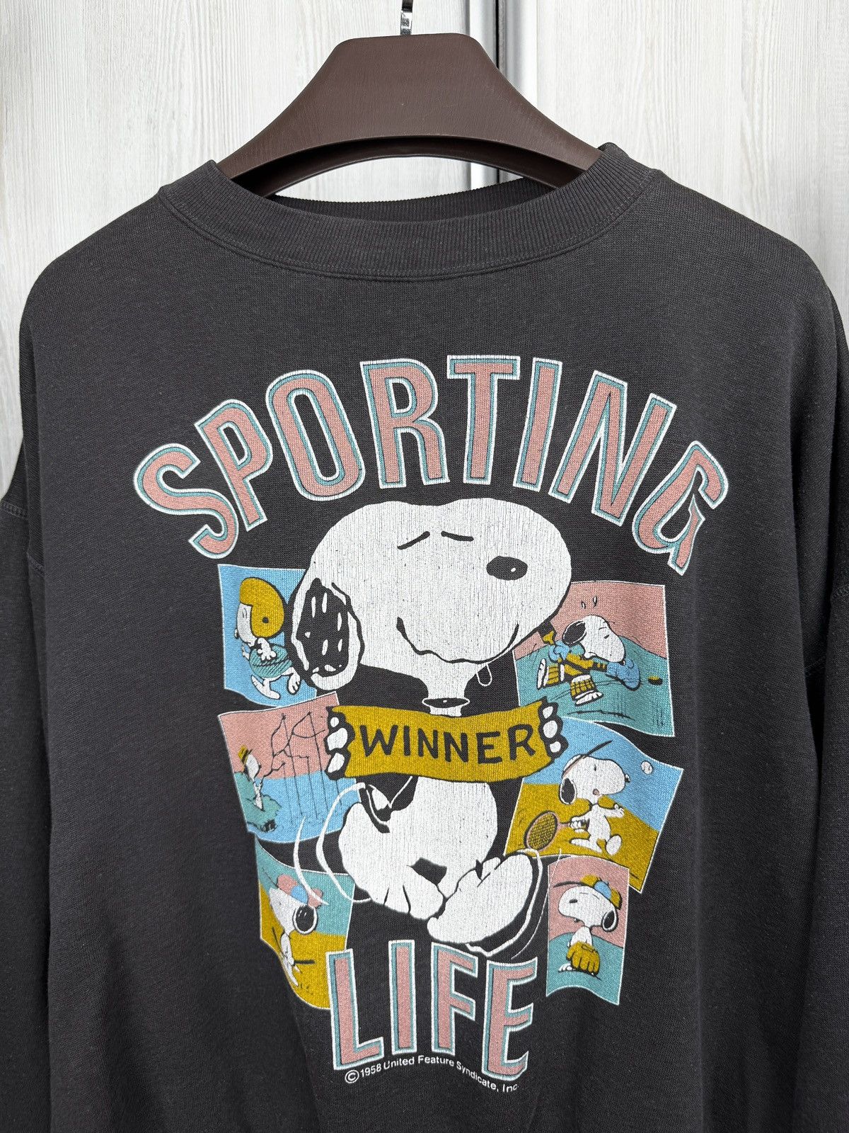 Vintage Snoopy Sportswear vintage 1958 SPORTING LIFE sweatshirt Size US XL / EU 56 / 4 - 3 Thumbnail