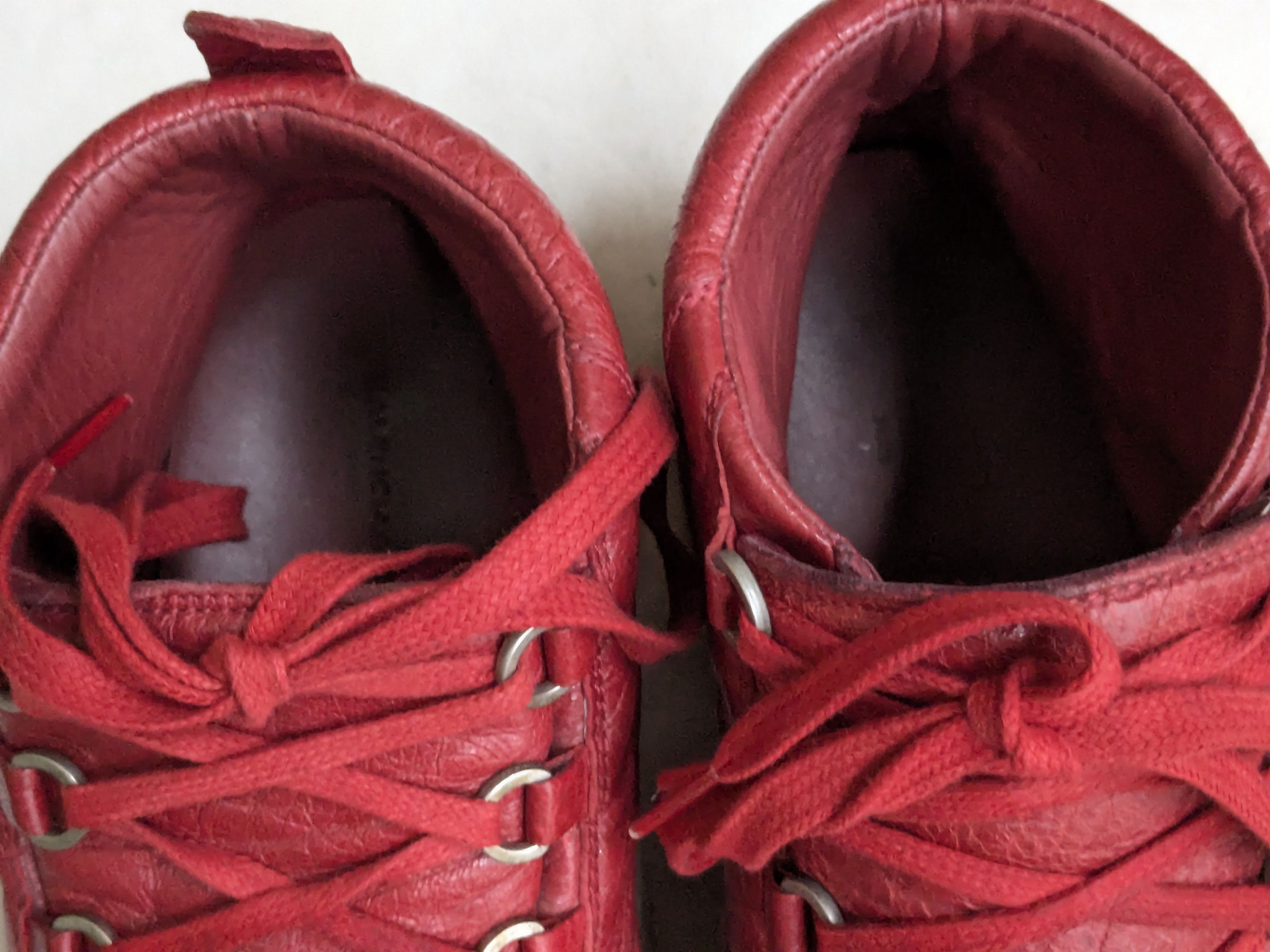 Balenciaga Balenciaga Arena Red 11 Leather High Top Sneakers Size US 11 / EU 44 - 3 Thumbnail