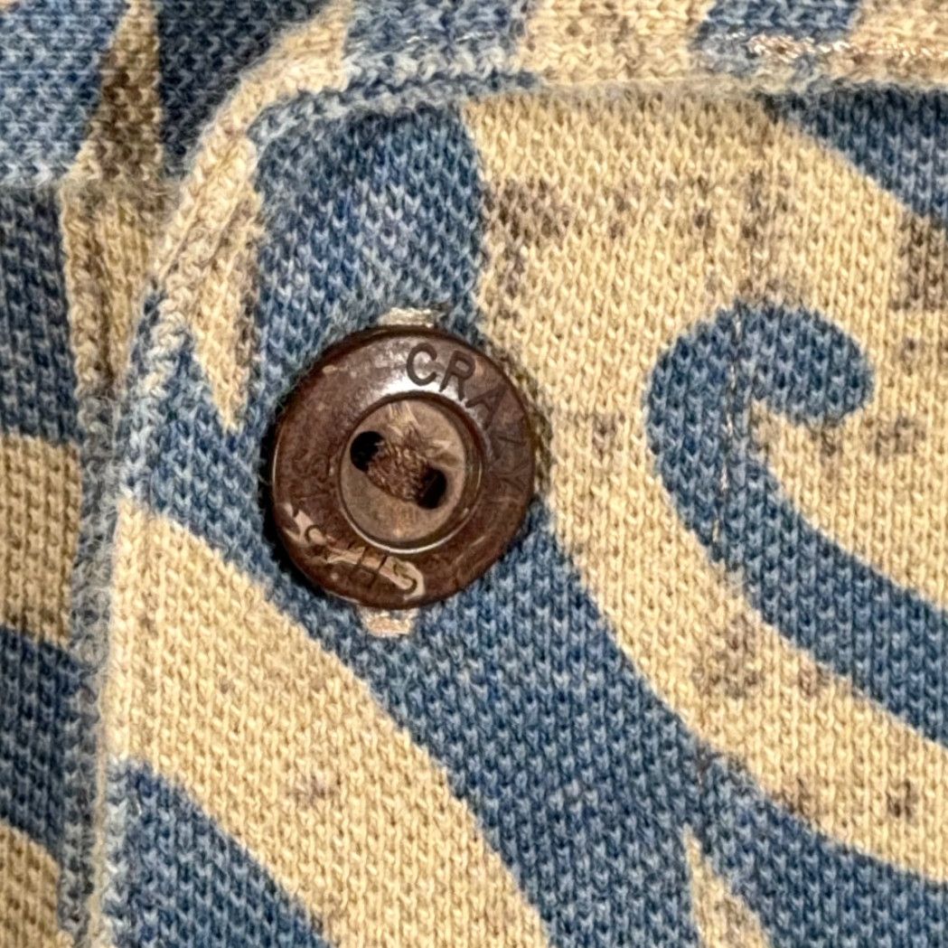 Vintage VINTAGE Crazy Shirts Polo Adult LARGE Brown Blue Tribal Wave Hawaiian Aloha Y2K Mens Polo Shirt XL Graphic Print 90s Size US L / EU 52-54 / 3 - 5 Thumbnail