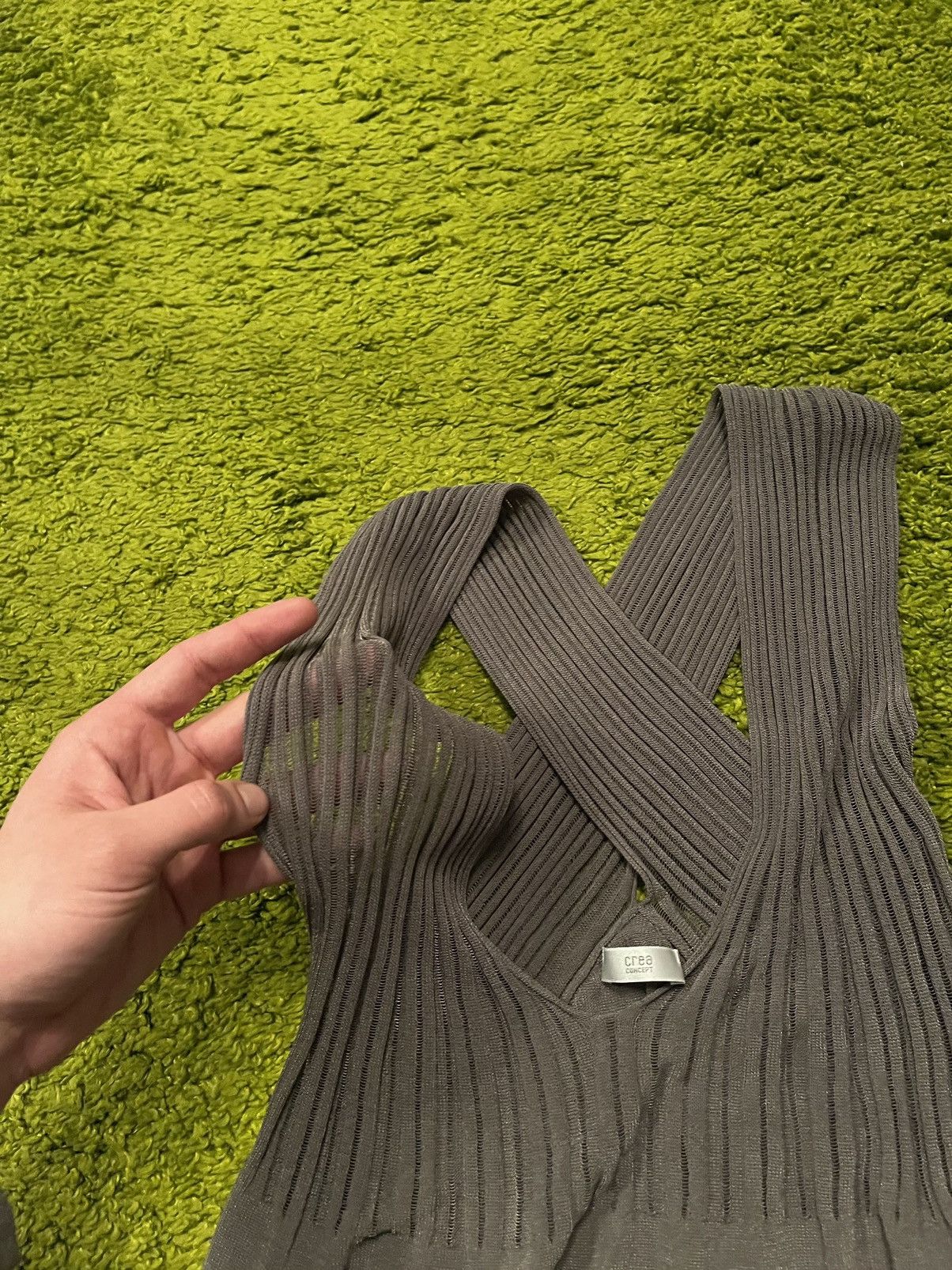 Designer Crea Concept avant garde knit tank blouse Size S / US 4 / IT 40 - 4 Thumbnail