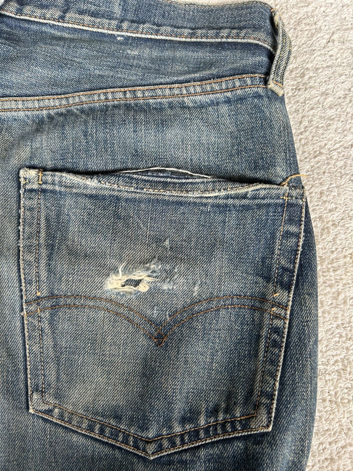 Levi's × Vintage Vtg 50-60s Levis Big E Single Button6 Selvedge Distressed Size US 36 / EU 52 - 11 Thumbnail