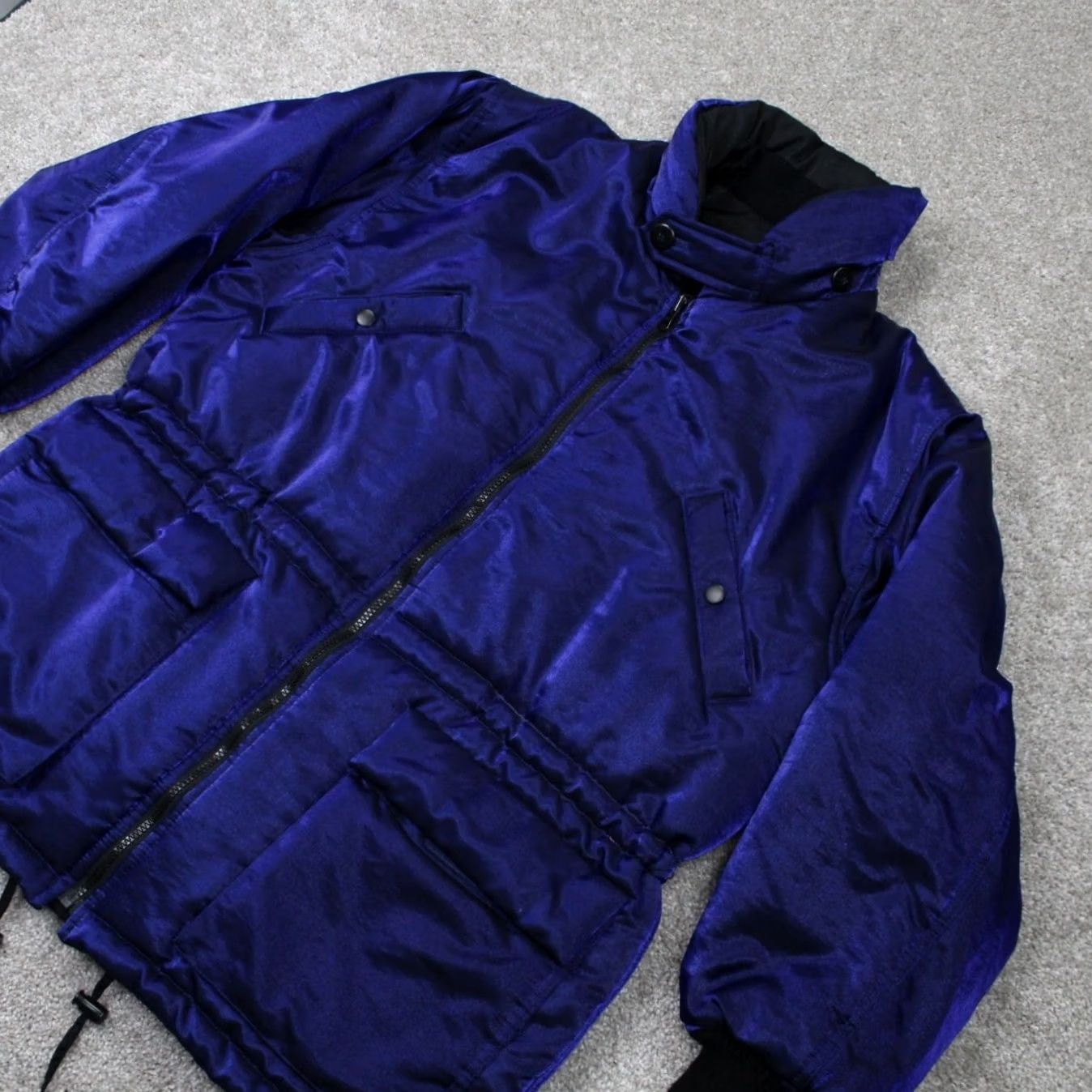 Vintage VTG Colebrook Jacket Womens Medium Purple/Black Reversible Puffy Winter Coat Size M / US 6-8 / IT 42-44 - 3 Thumbnail