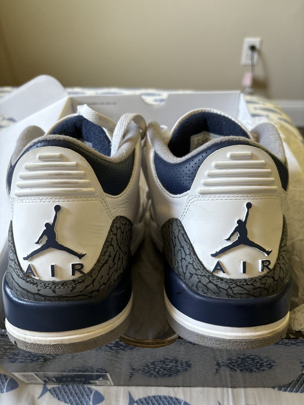 Jordan Brand × Nike Jordan 3 Retro Midnight Navy Size US 11 / EU 44 - 7 Thumbnail