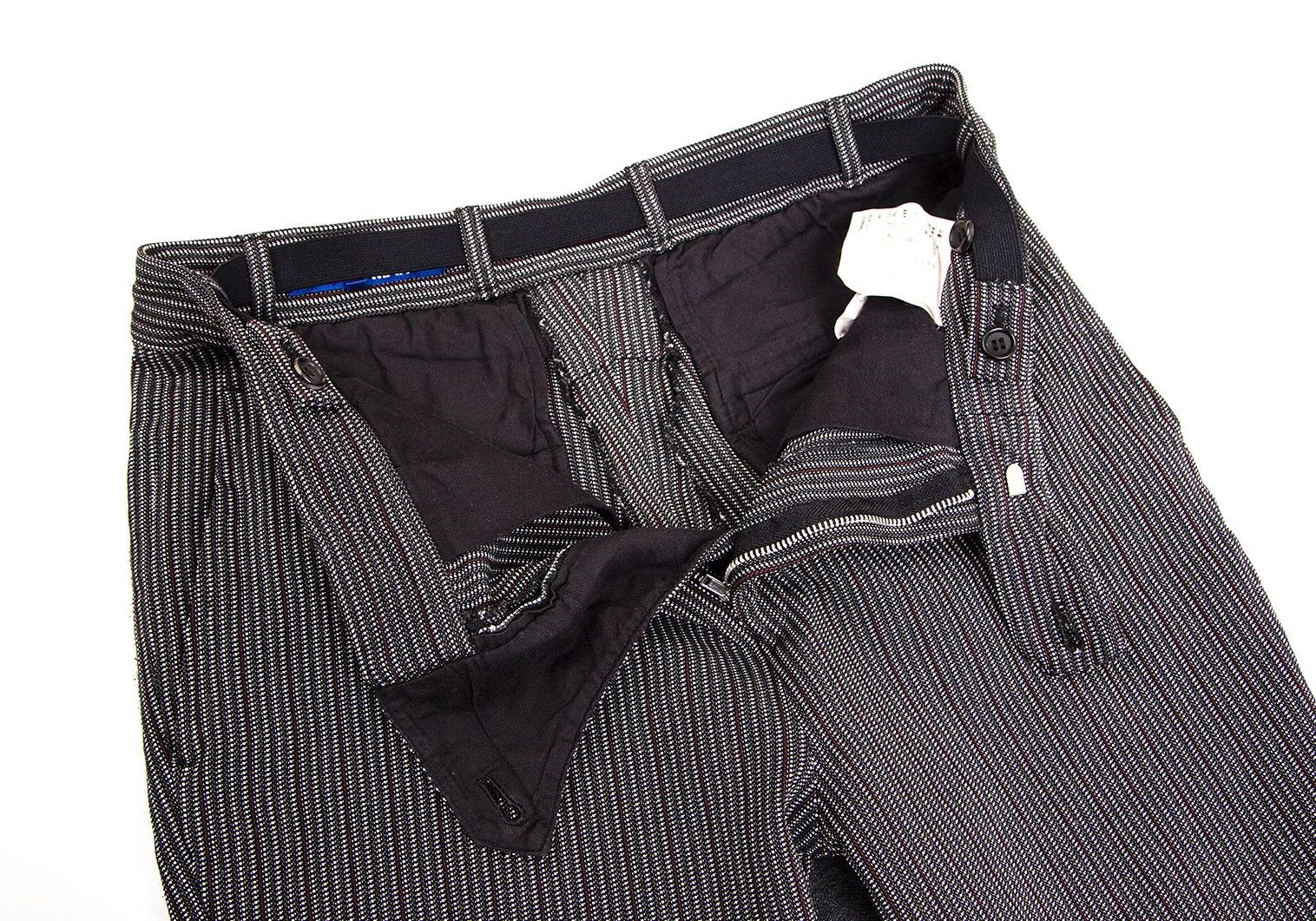 Junya Watanabe Polyester Striped Hip Transition Pants in Black and White Size US 30 / EU 46 - 6 Thumbnail