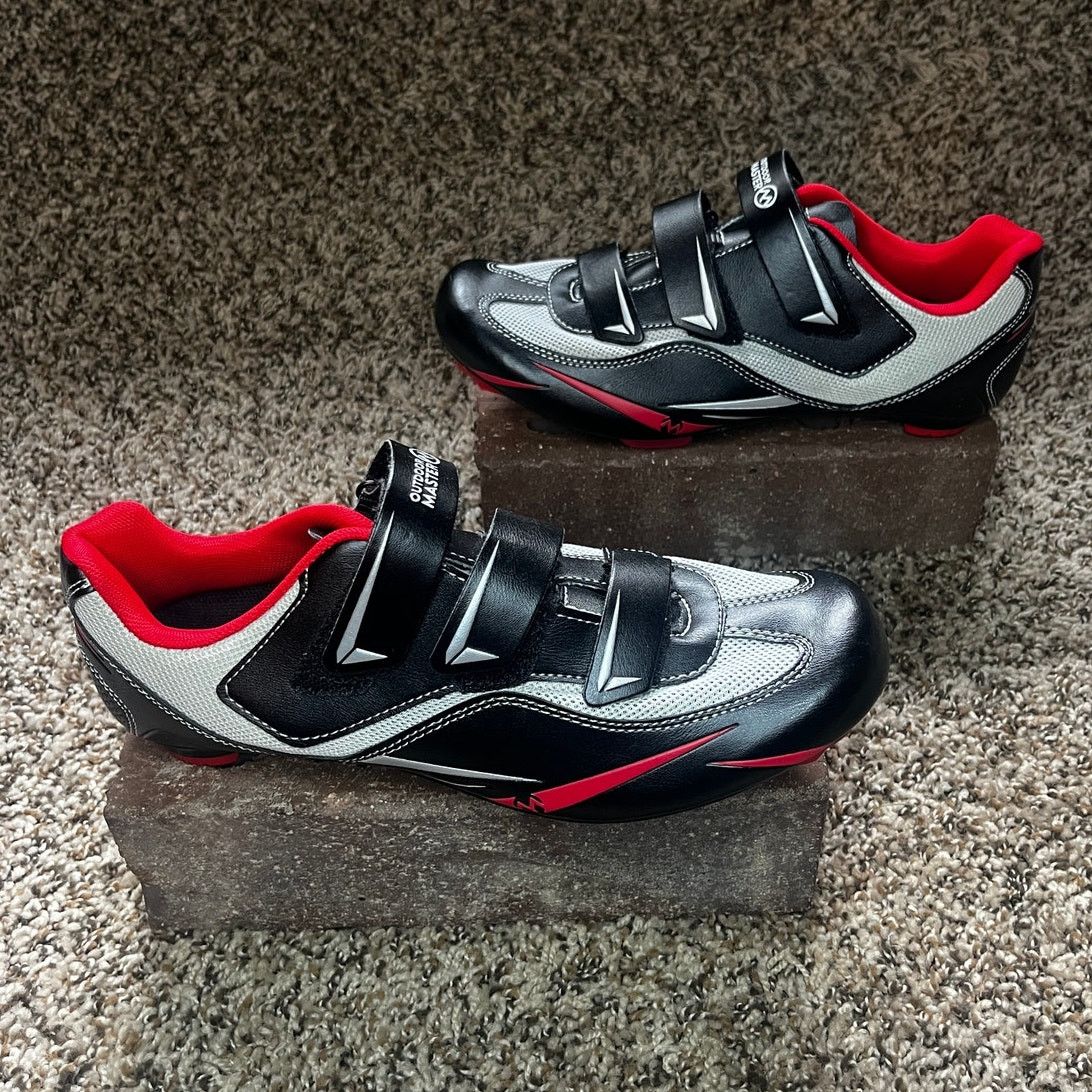 Other Outdoor Master Biker Cycling Shoes with Cleats Black/Red 42 Size US 10.5 / IT 40.5 - 1 Thumbnail