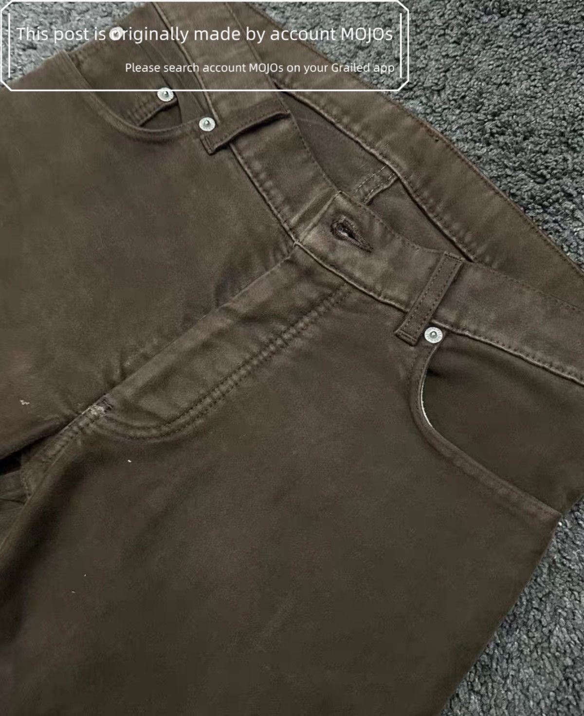 Helmut Lang Helmut Lang Moleskin Brown Denim mojos1724 Size US 30 / EU 46 - 3 Thumbnail