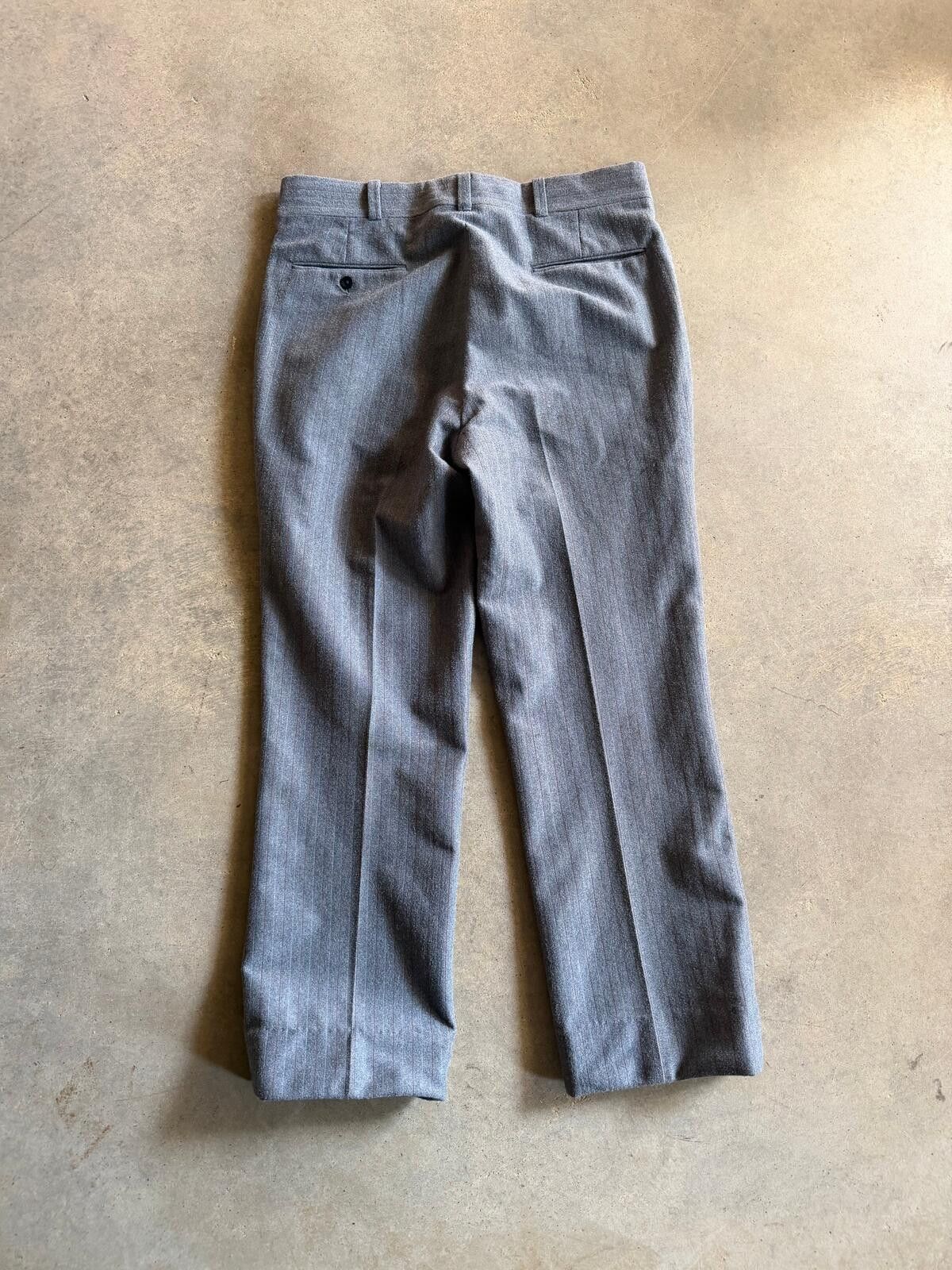 Vintage VTG Blue Gray Wool Trouser Pants Sz 34x30 Size US 34 / EU 50 - 4 Thumbnail