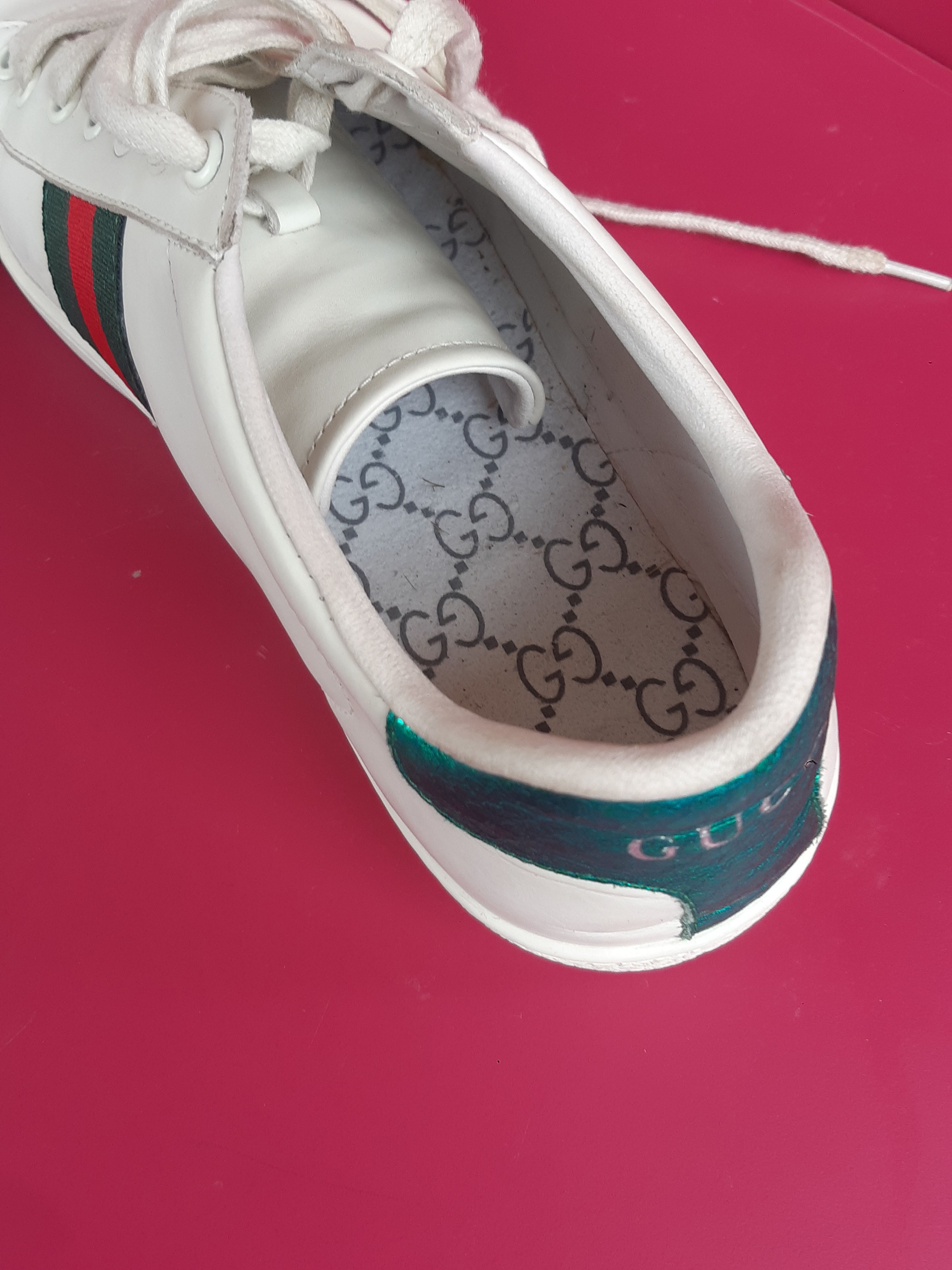 Gucci Gucci Ace Embroidered Tiger Italy Sneakers Men's Size eu42 Size US 9 / EU 42 - 11 Thumbnail