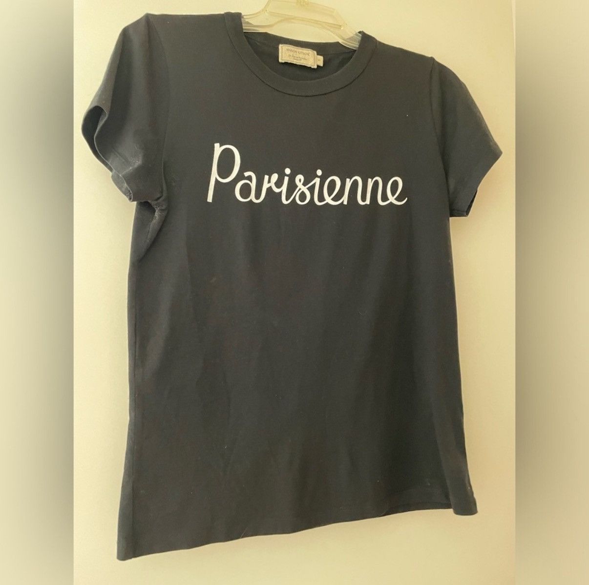 Maison Kitsune Maison Kitsune Parisienne Black T-shirt S Size S / US 4 / IT 40 - 1 Thumbnail