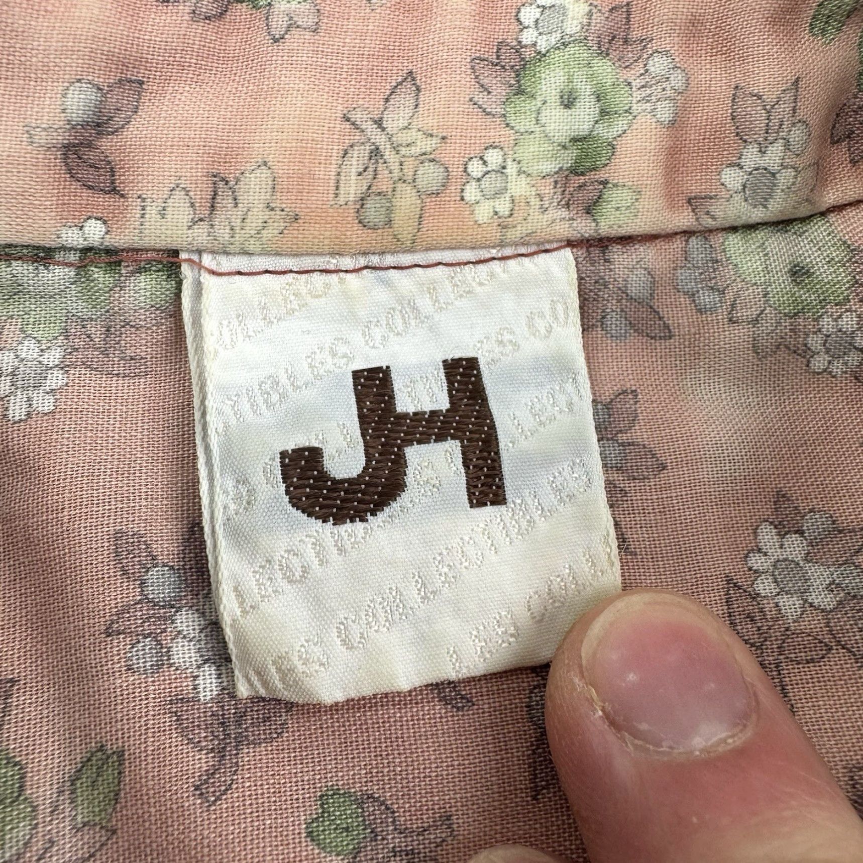 Pinko VINTAGE JH Collectibles Floral Button-Up Shirt Womens Medium Pink 1980s Long Sleeve Casual Collared Size M / US 6-8 / IT 42-44 - 5 Thumbnail
