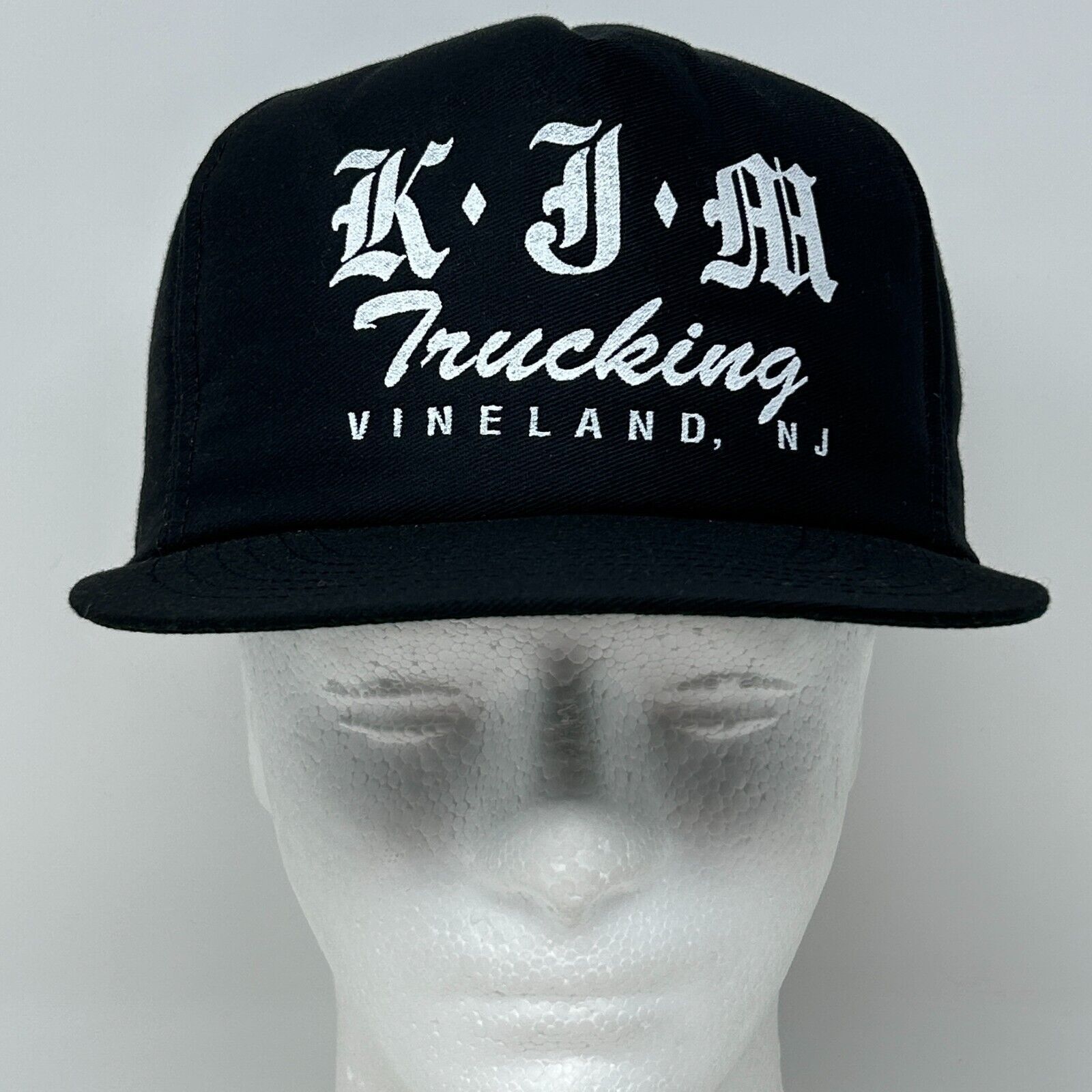 Vintage Vintage KJM Trucking Hat Baseball Cap Vineland New Jersey Size ONE SIZE - 2 Thumbnail
