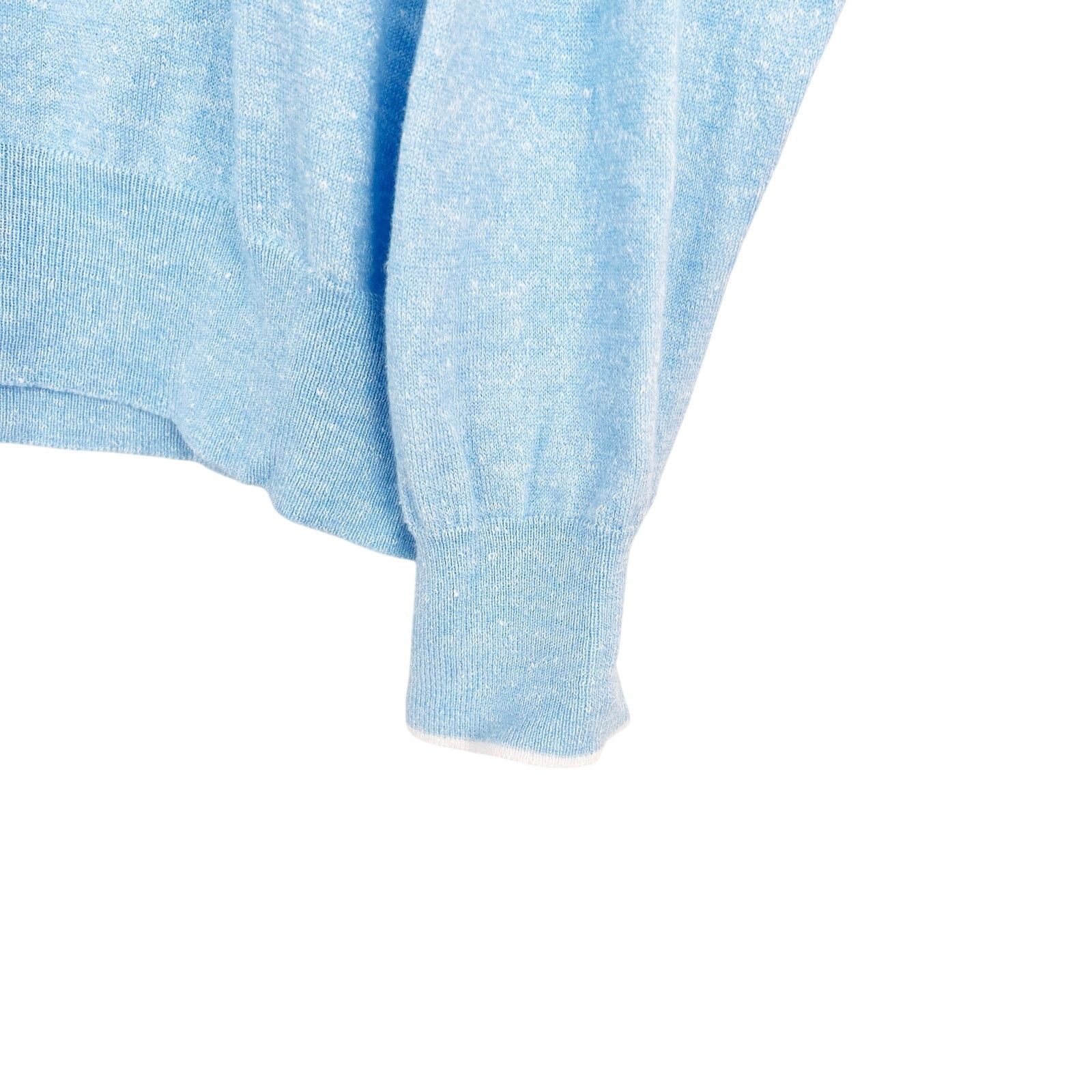 Peter Millar Peter Millar Crown Cool Blue Merino Wool Linen Sweater XXL Size US XXL / EU 58 / 5 - 4 Thumbnail
