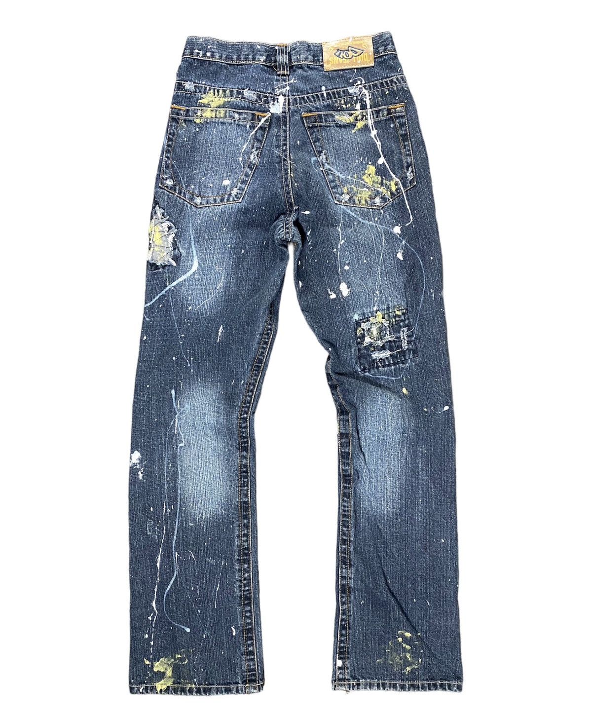 If Six Was Nine × Japanese Brand flared bootcut splater distressed denim pant by doll jeans Size US 28 / EU 44 - 2 Thumbnail