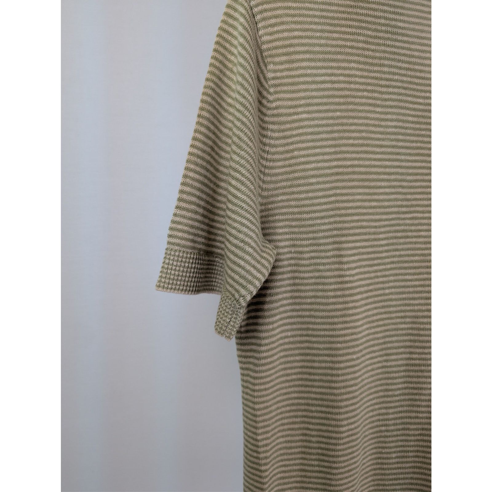 Todd Snyder o1rshd1 CC20 Relaxed Linen Stripe Montauk Polo Shirt Beige Size US S / EU 44-46 / 1 - 14 Thumbnail