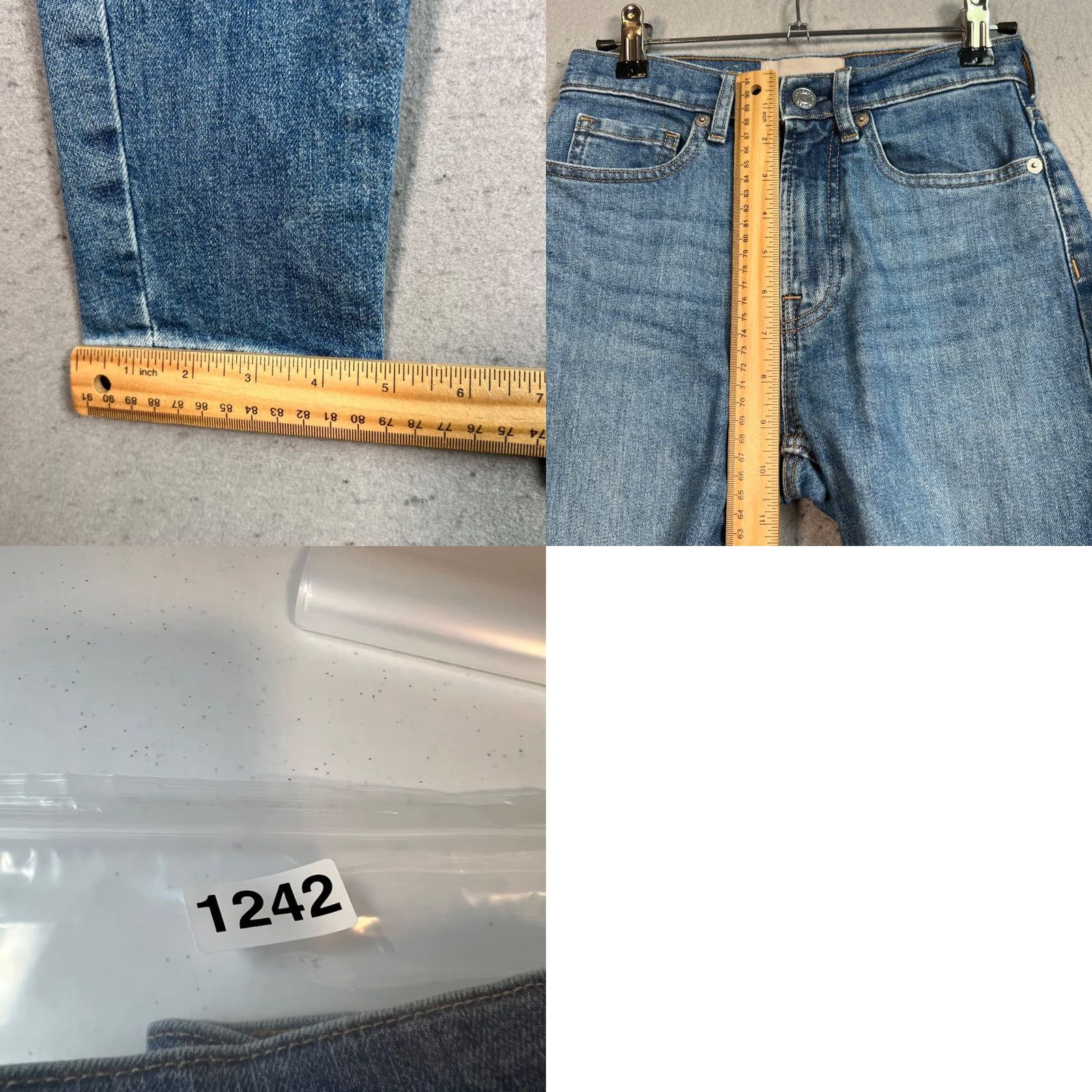 Everlane Everlane Women’s Jeans 24 Ankle High-Waisted Blue Cotton Denim 5-Pocket Regular Inseam 26" Size 24 Size 42" / US 20 - 8 Thumbnail