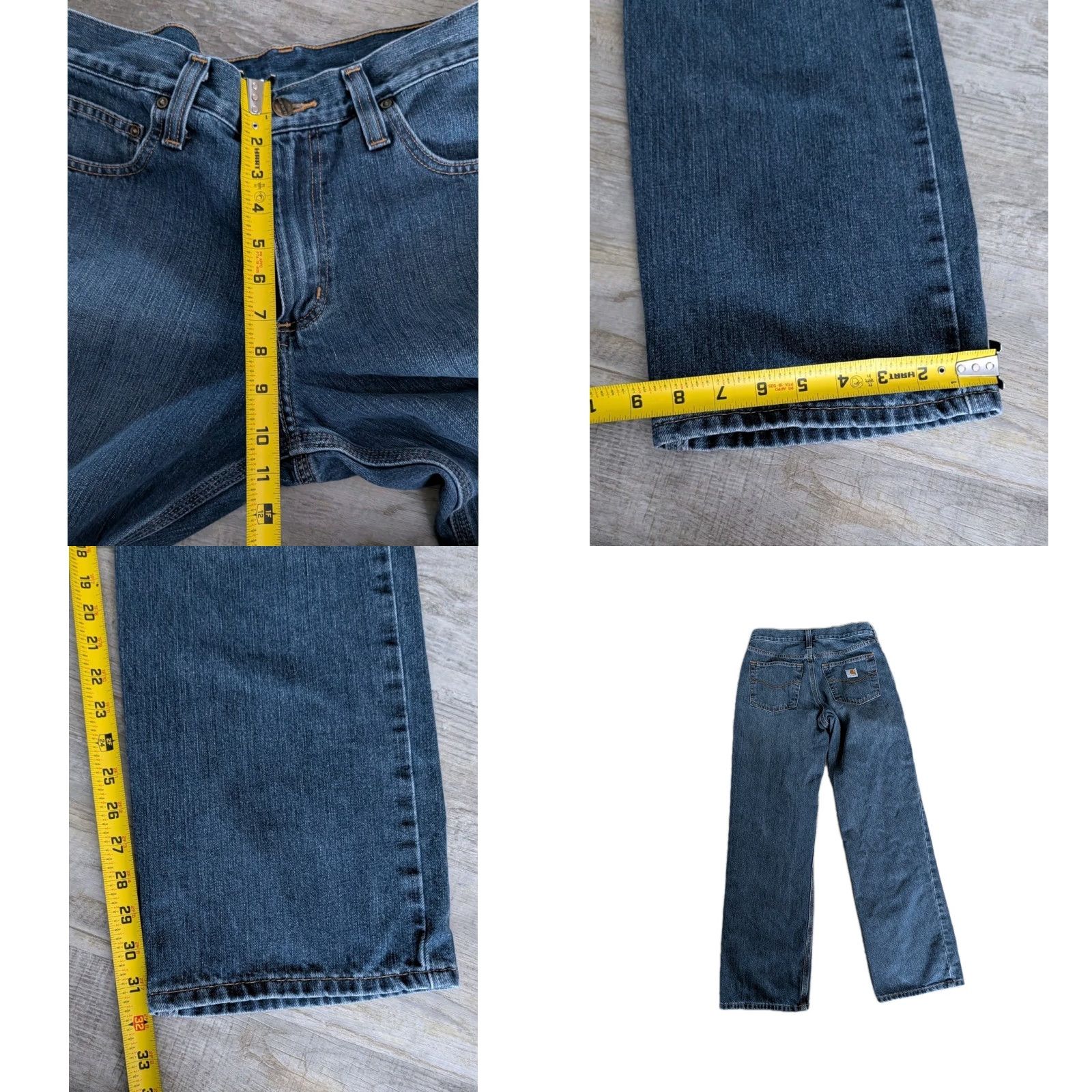 Carhartt VINTAGE Carhartt Jeans 30x32 Relaxed Fit Holter Blue Denim Mens 5-Pocket Solid Rock 101483-968 EUC Size US 30 / EU 46 - 8 Thumbnail