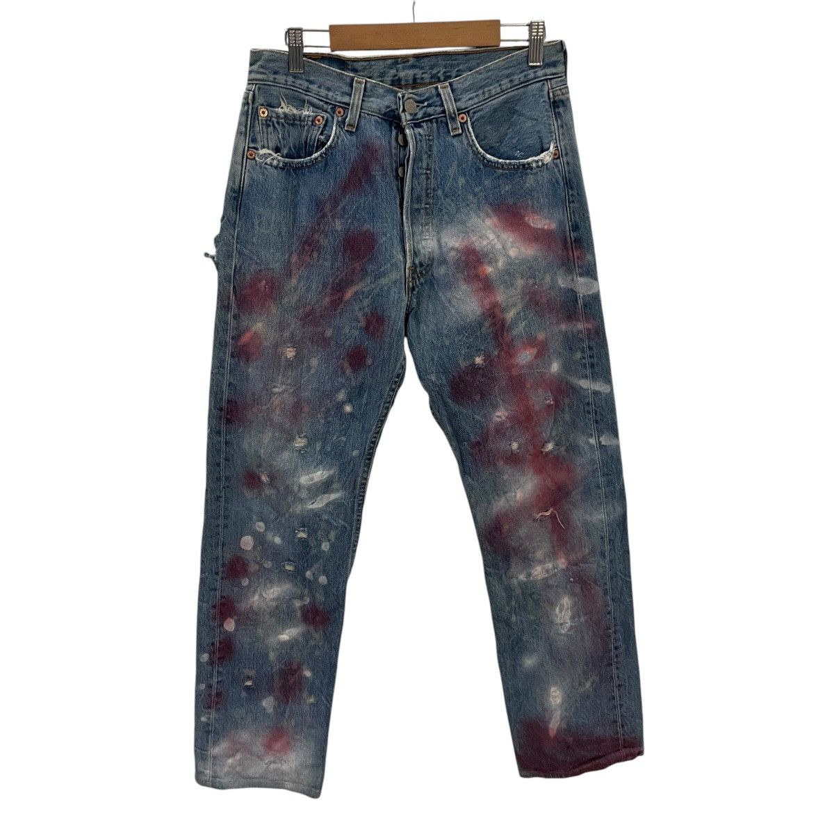 Levi's Vintage 90s Levis Lot 501 Art Distressed Denim Jeans Size US 30 / EU 46 - 1 Thumbnail