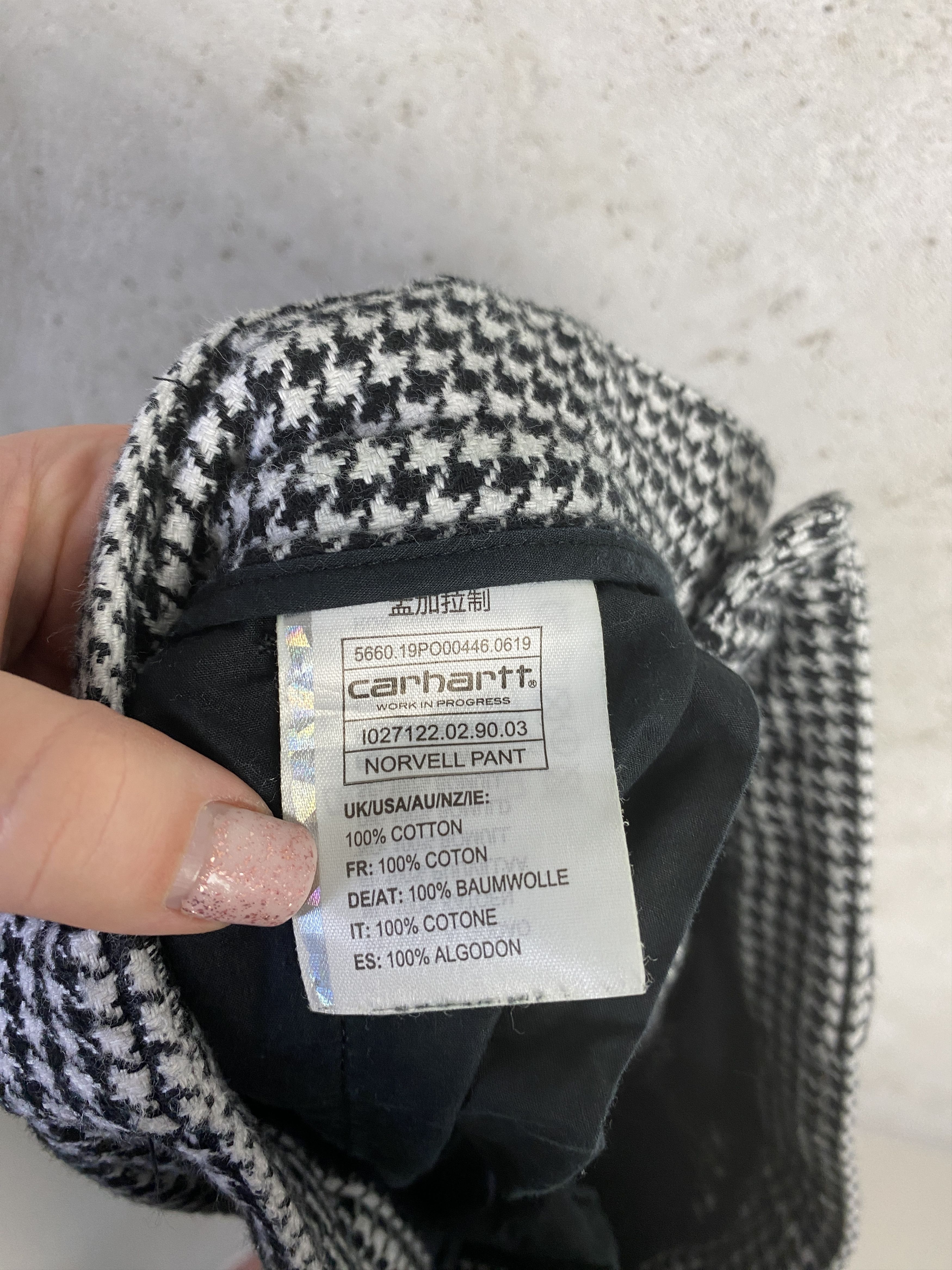 Carhartt Wip Carhartt WIP Norvell Pant casual skate rap houndstooth Size US 34 / EU 50 - 6 Thumbnail