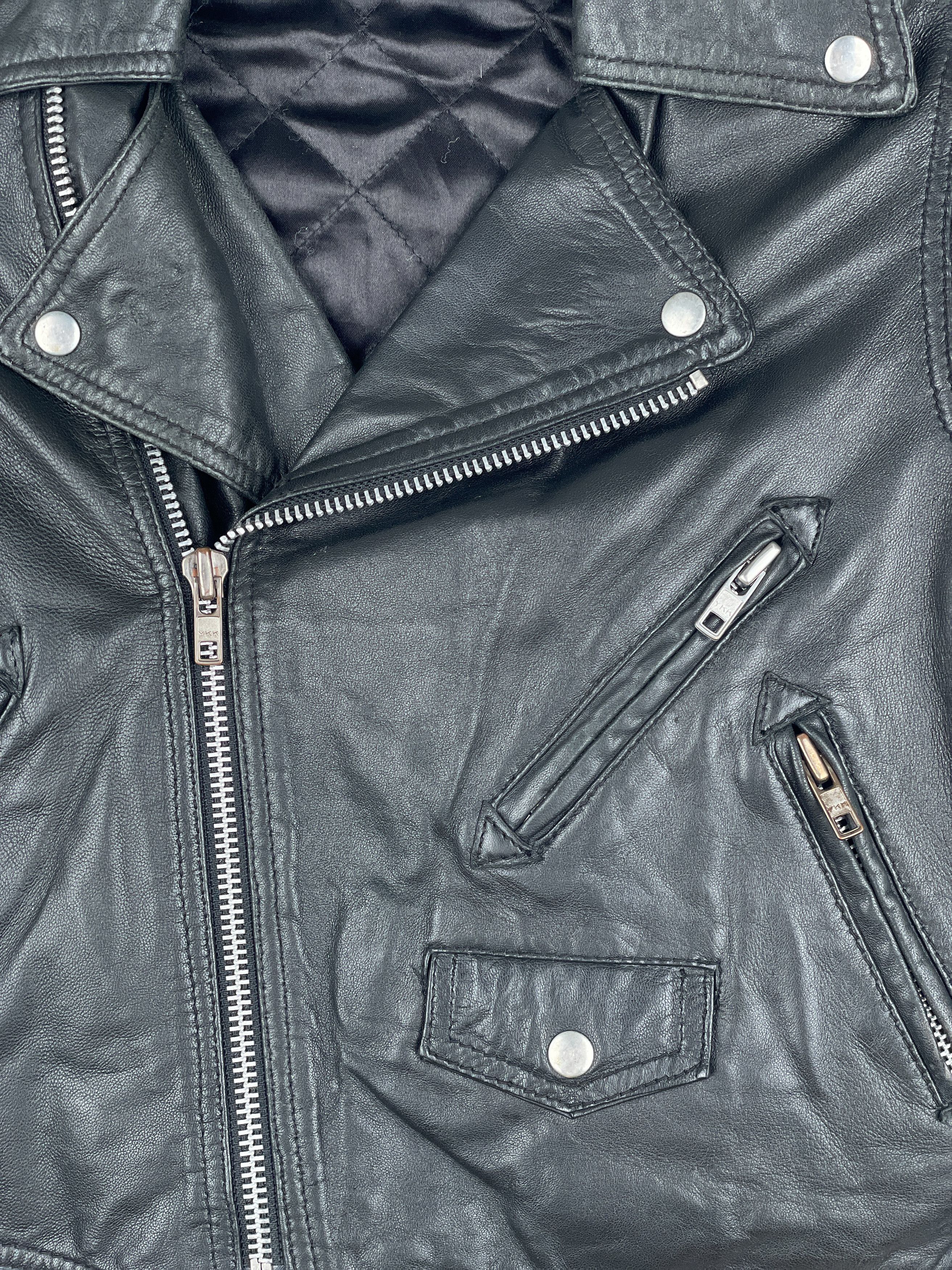 Jean Paul Gaultier Jean Paul Gaultier 1990s Cropped Leather Biker Jacket Size XS / US 0-2 / IT 36-38 - 4 Thumbnail