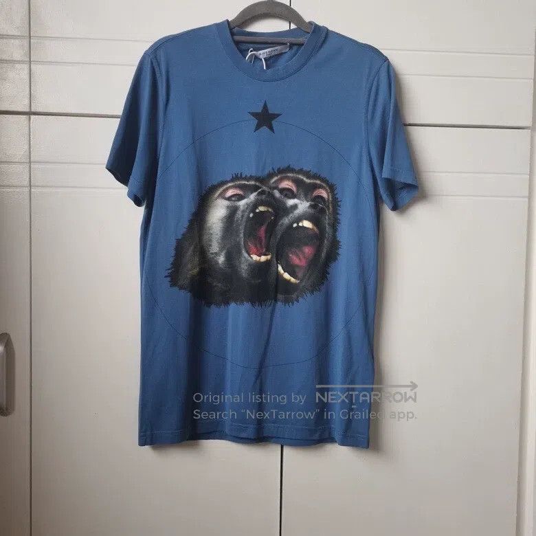 Givenchy Givenchy Double Monkey Blue Print Short Sleeve Size US XS / EU 42 / 0 - 2 Thumbnail